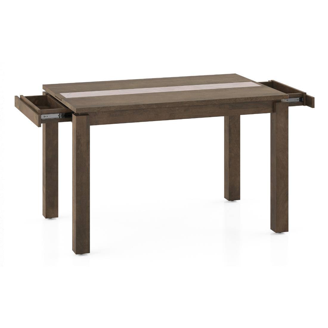 Atlas Crest Storage Solid Wood 4 Seater Dining Table With Reed Dining Chairs