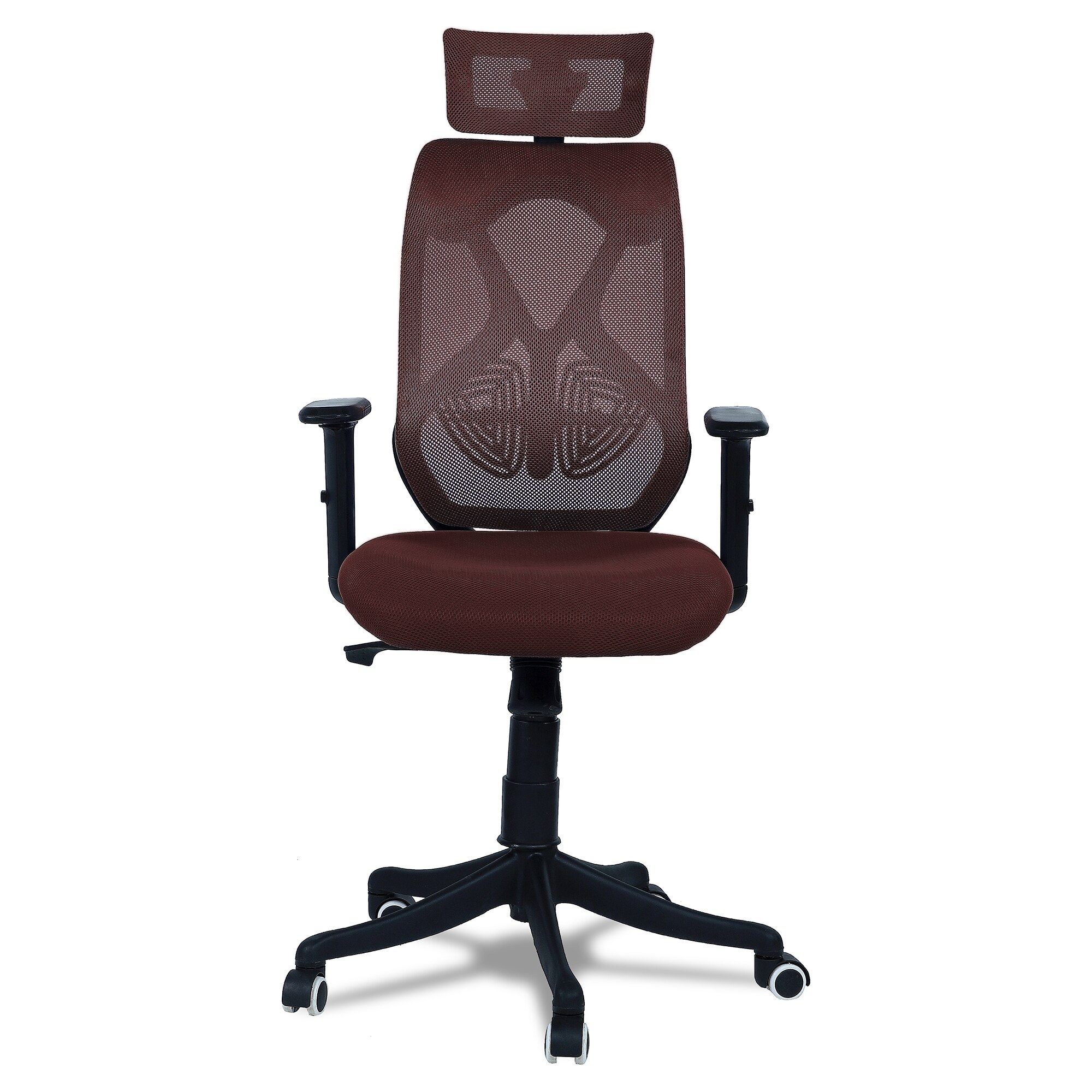Zeeazyana High Back Ergonomic Chair in Brown Colour