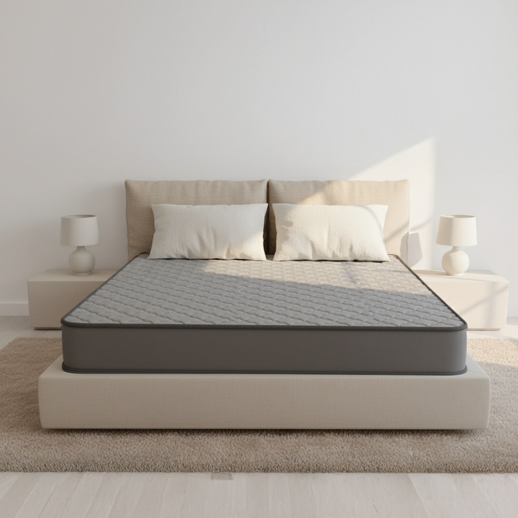 Sleepwell My Mattress Plush High-Resilience (HR) Foam Plush Firm High Density (HD) Foam King Size (Thickness: 8 Inches, Dimensions: 78 X 72 Inches) - Sleepwell