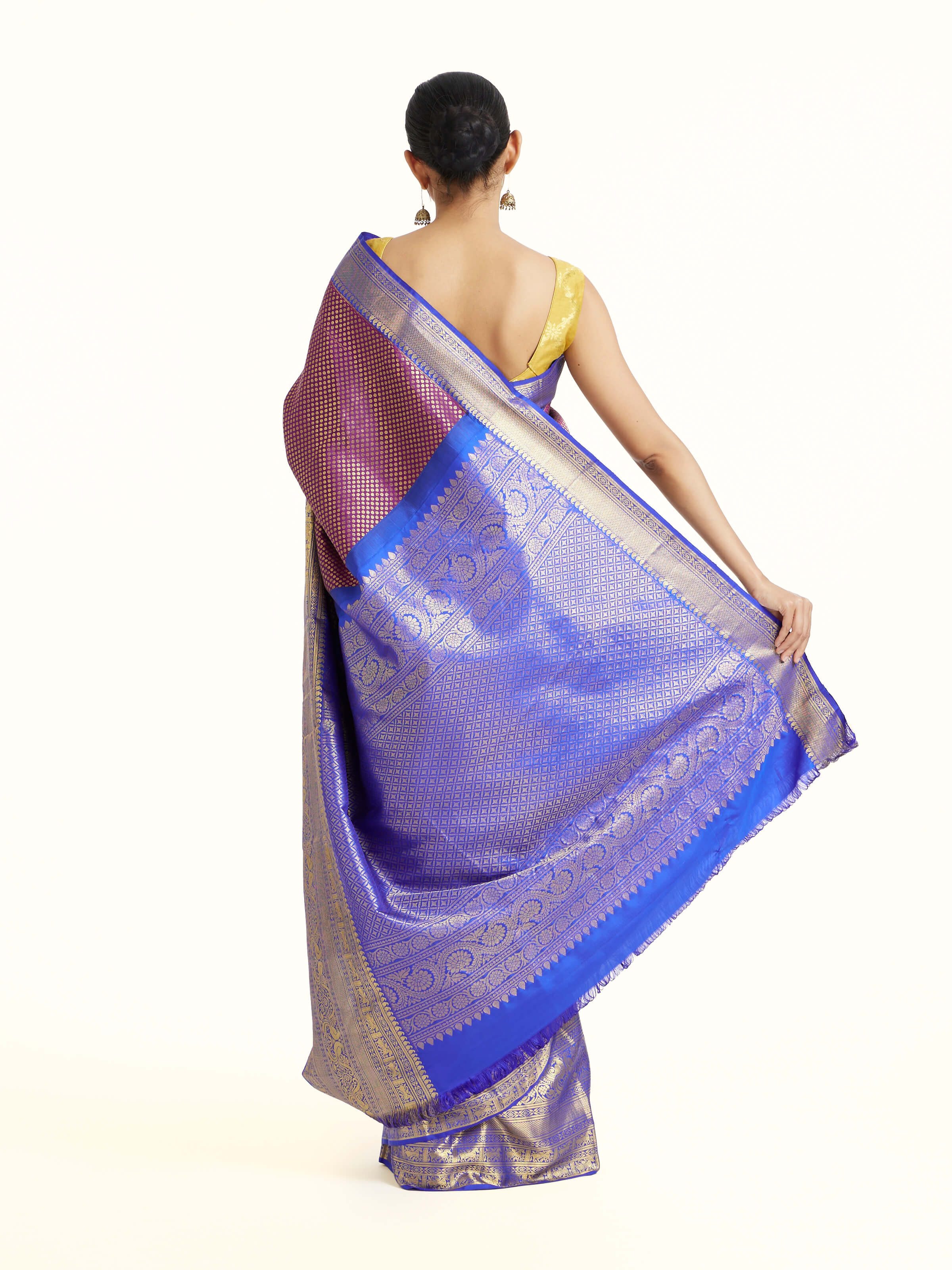 Purple Silk Dharmavaram Saree
