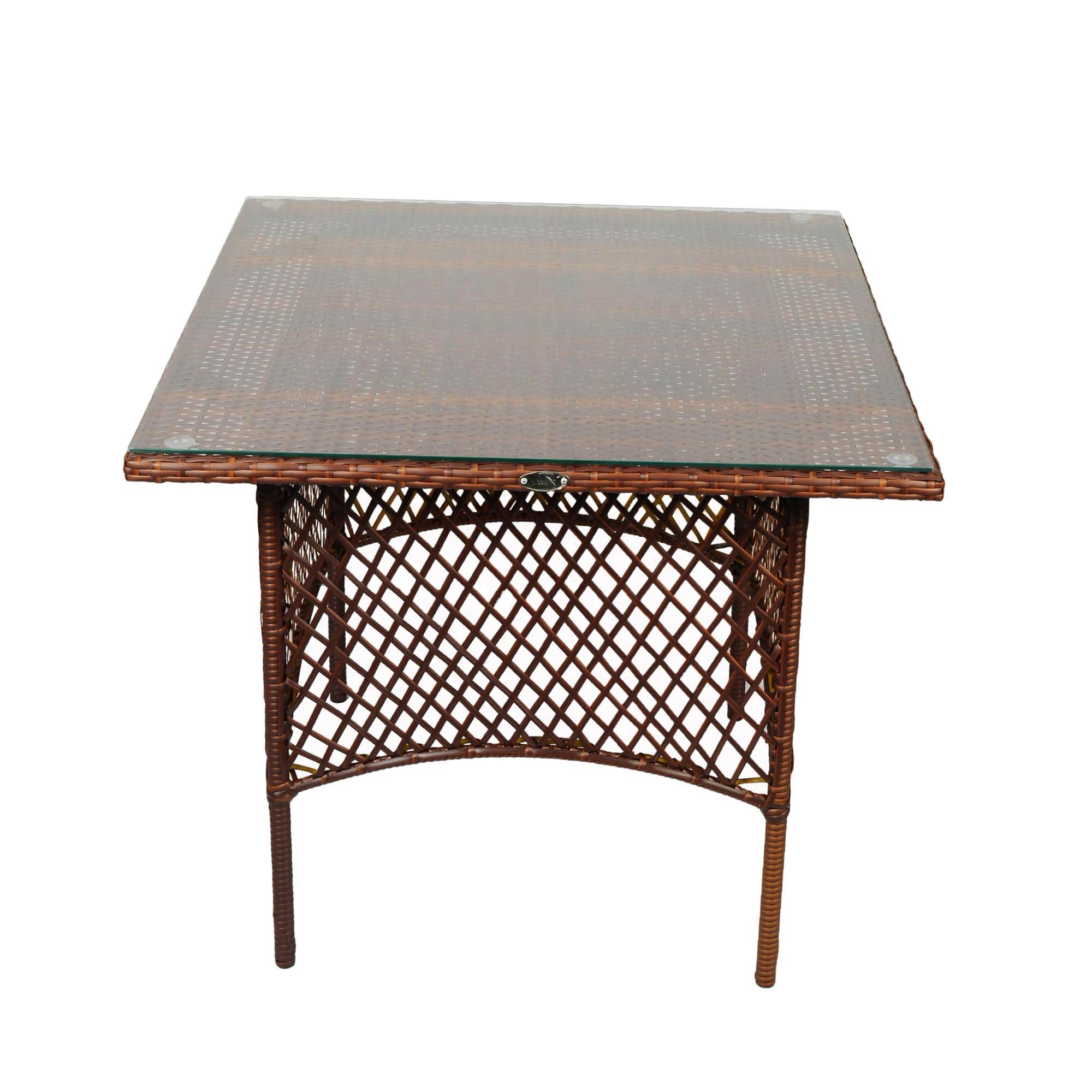 Taree  Wicker Table And Chair Set In Brown Dual Tone Finish