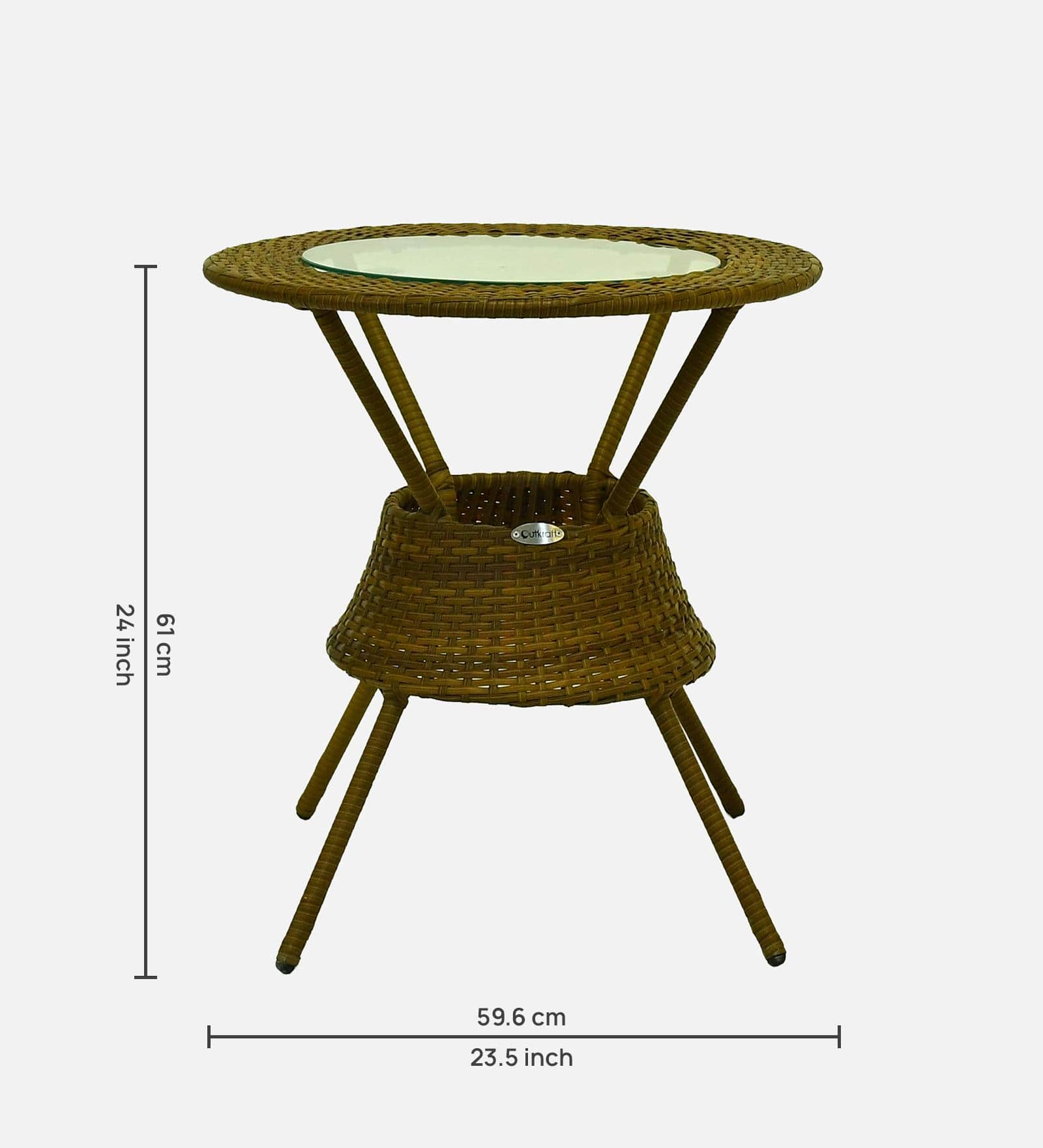 Ballarat  Wicker Table And Chair Set In  Beige Dual Tone Finish