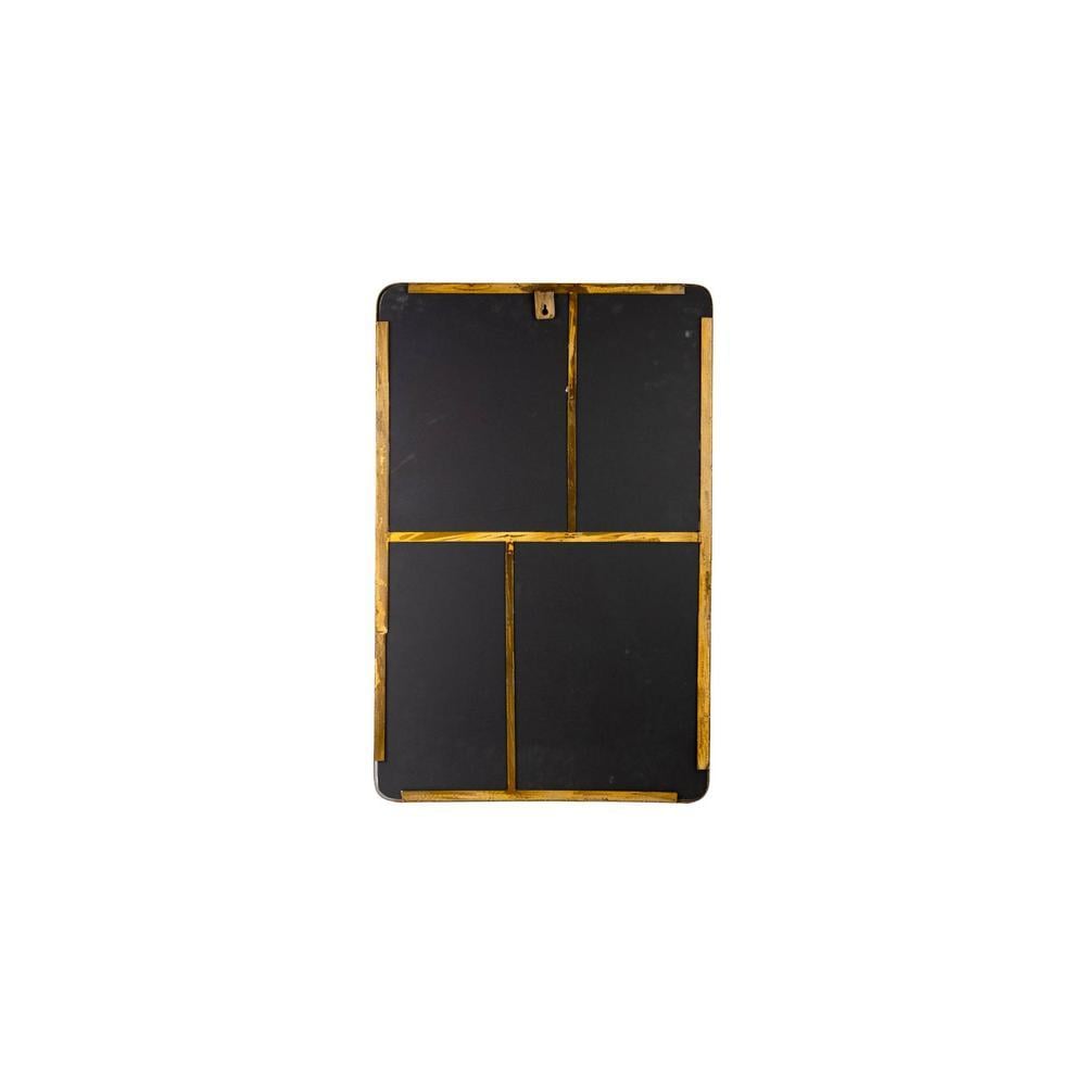 LustrousSteel Gold Wall Mirror