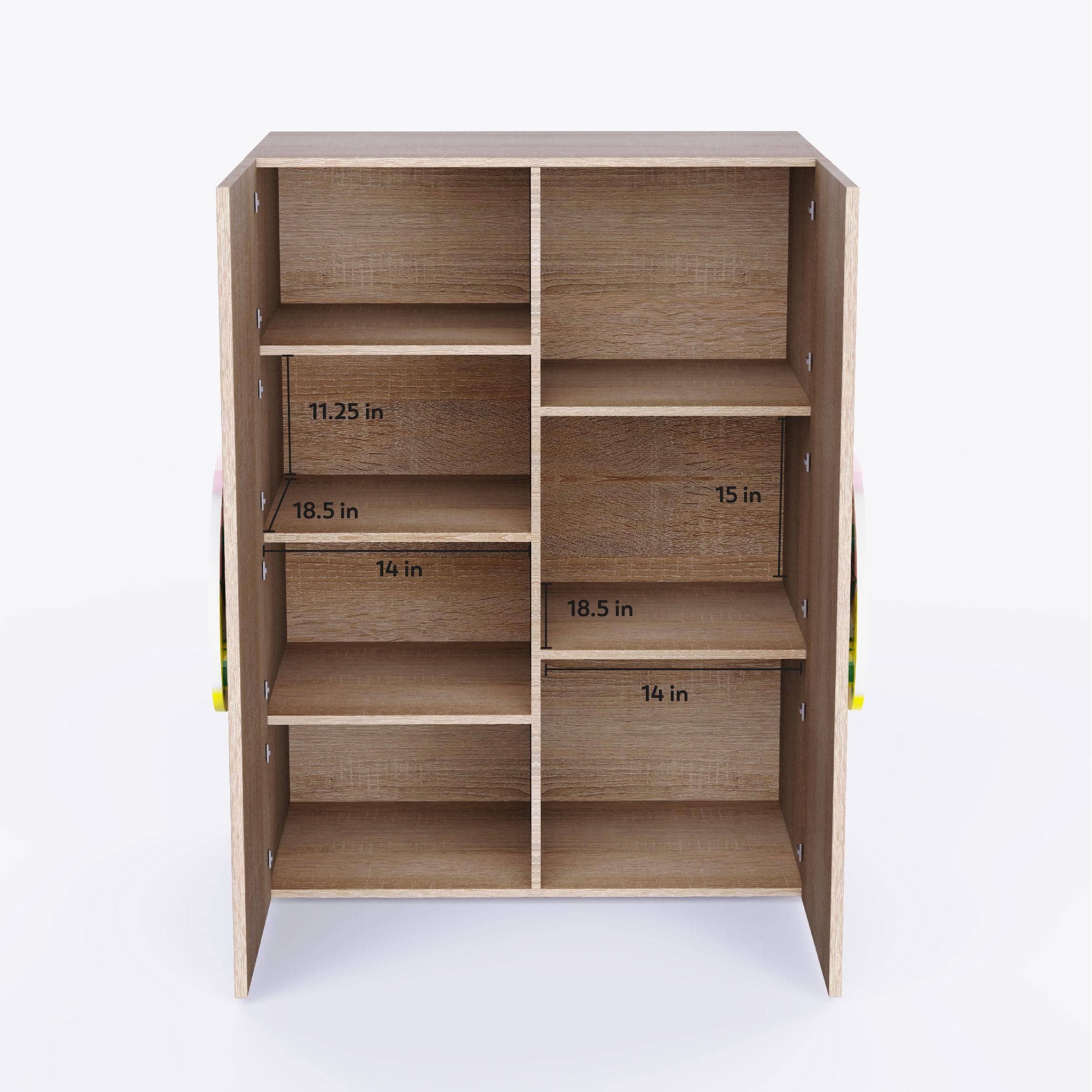 Fly Away Cabinet Storage In Oak Colour