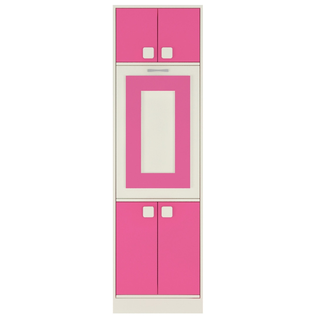 Royale Kids Folding Study Desk cum Bookshelf in Barbie Pink Colour