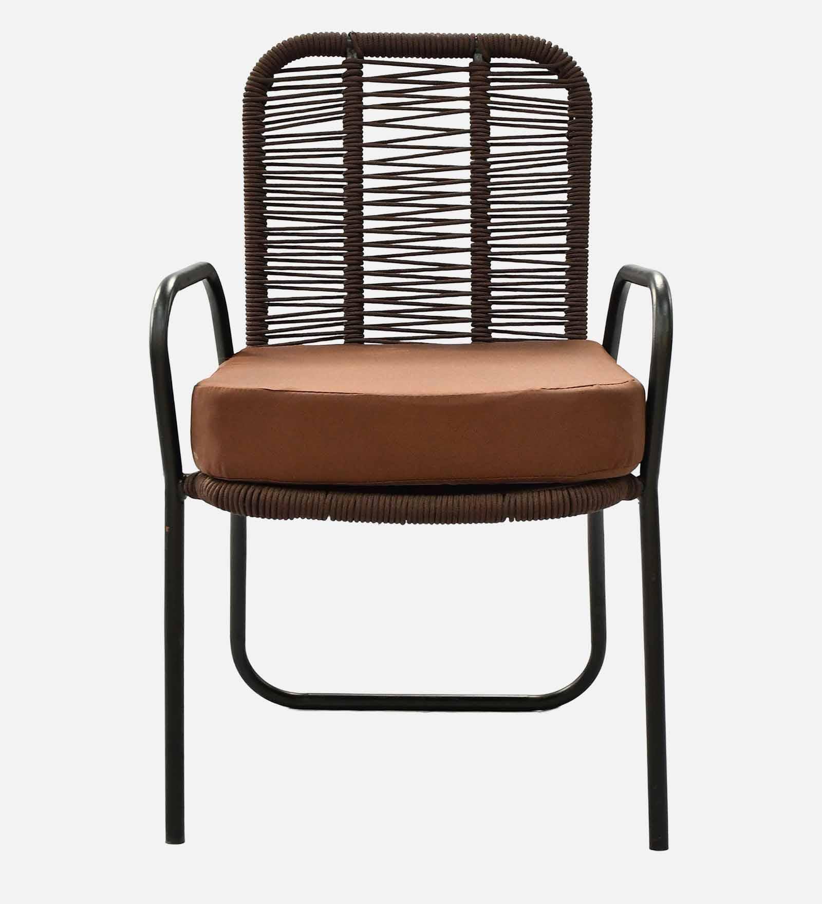 Madrid 2+1+1 Seater Rope Sofa Set in Brown Finish