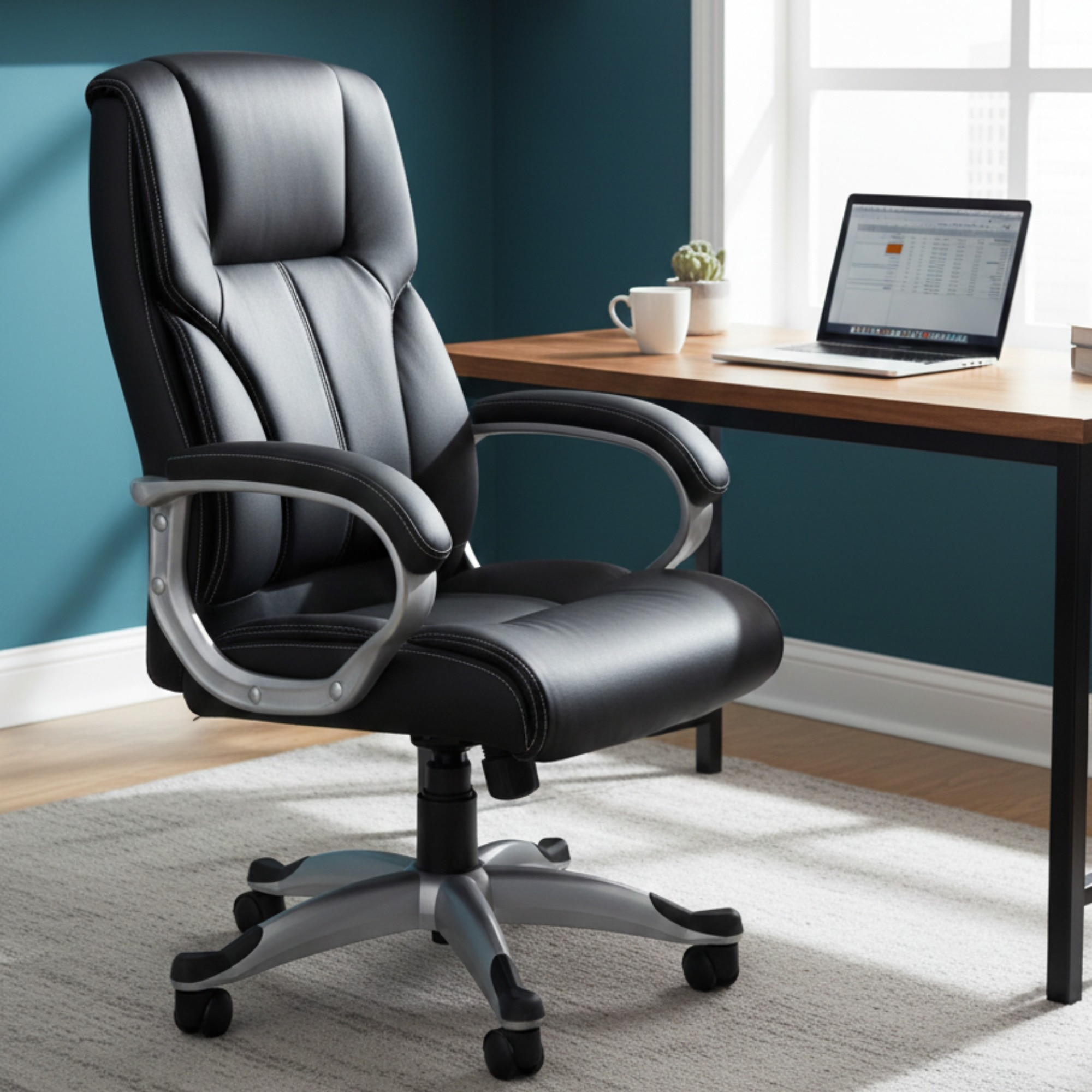 Adiko High Back Executive Revolving Office Chair In Black