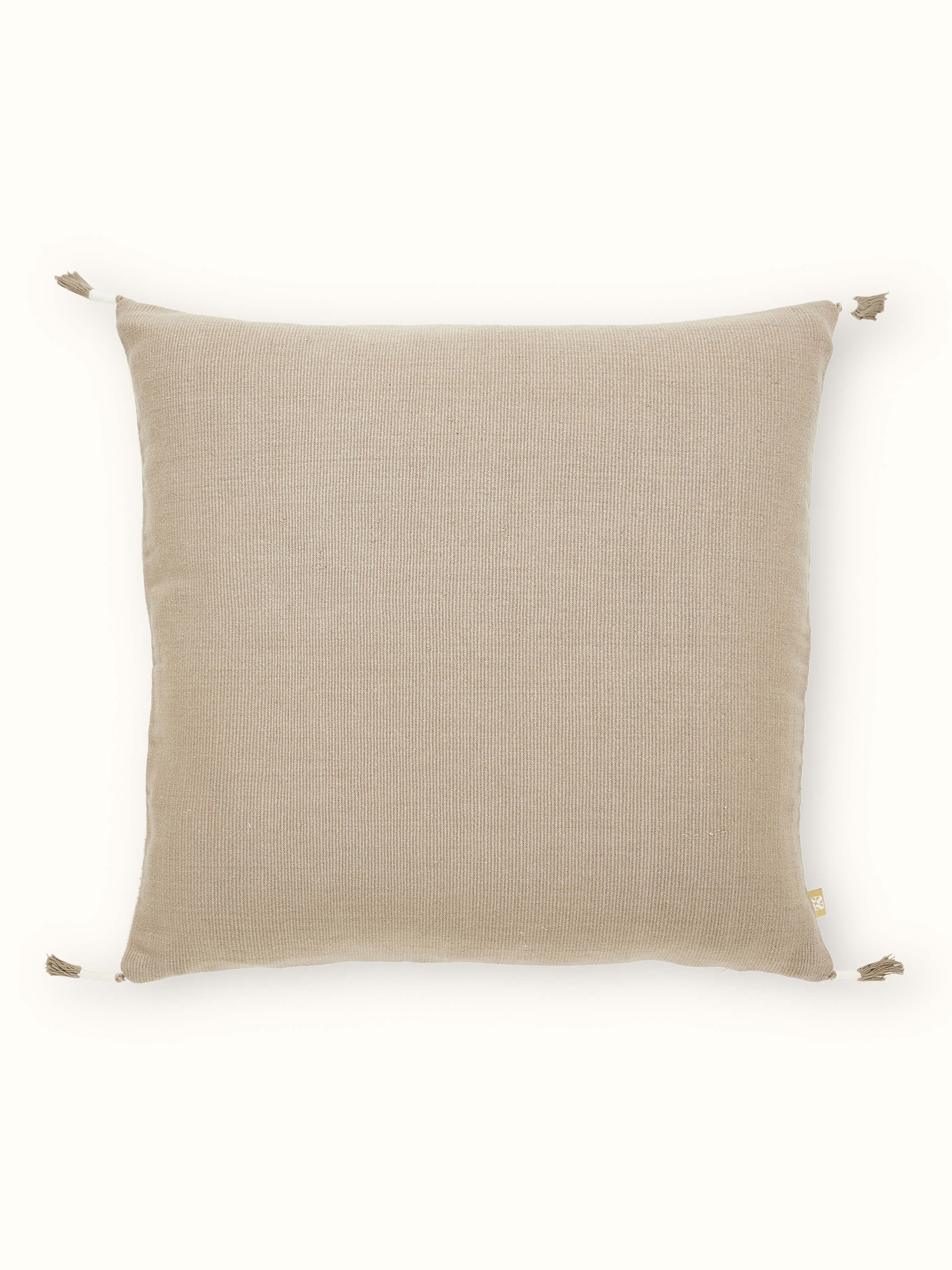 Ridhima Khaki Buta Cotton Naga Handloom Cushion Cover