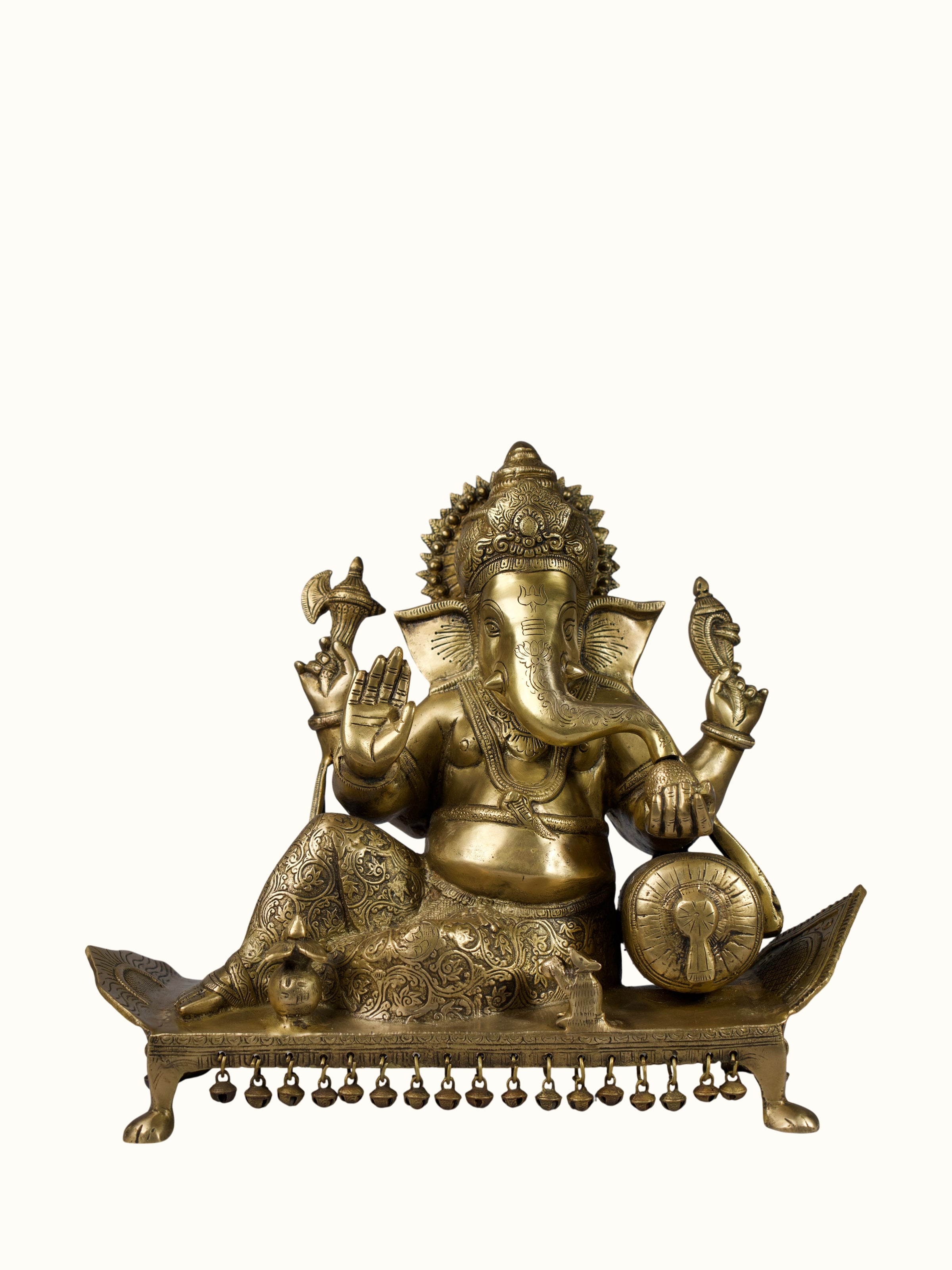 Brass Ganesha Sitting Idol