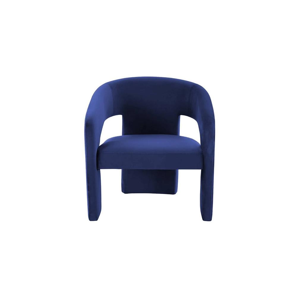 Ashley Velvet Accent Chair in Navy Blue Colour