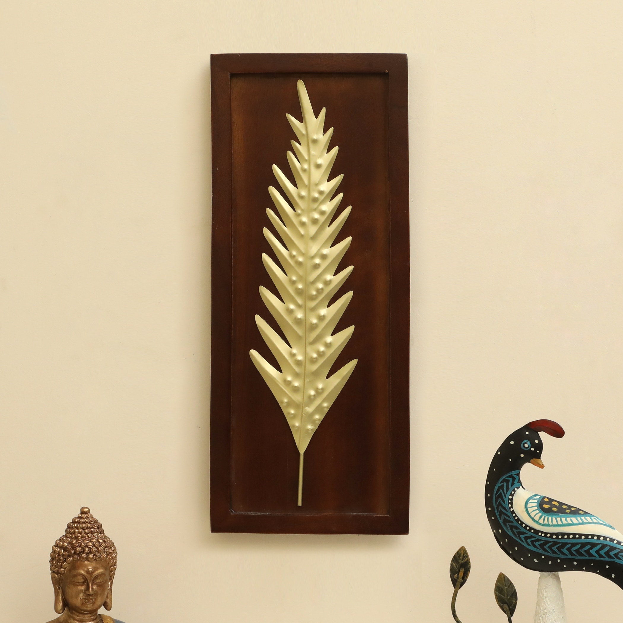 W-Harper Abstract Metal Wall Decor in Gold Set of 1 - Vedas Exports
