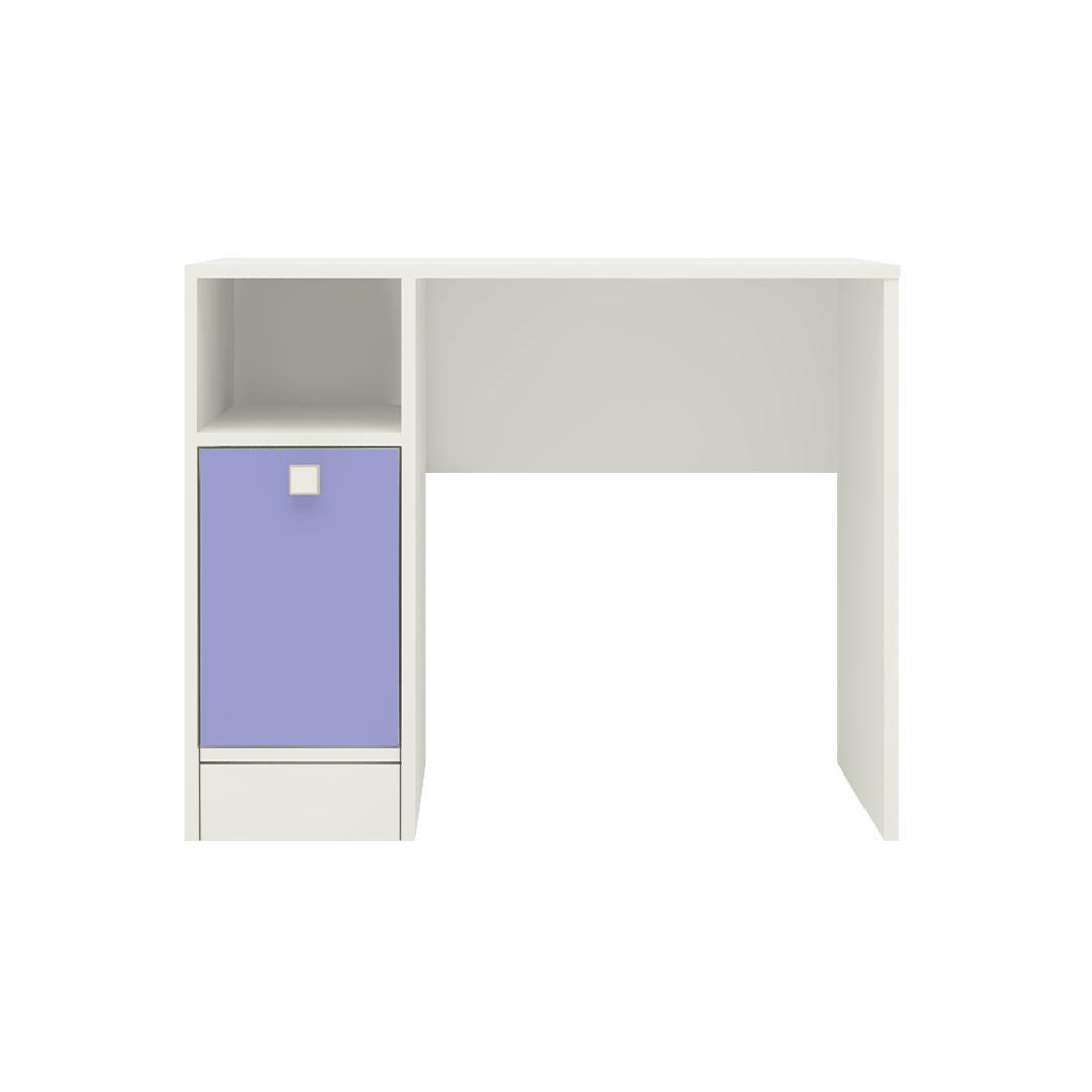 Sonoma Kids Study Desk with Shuttered Cabinet and Open Shelf in Persian Lilac Colour