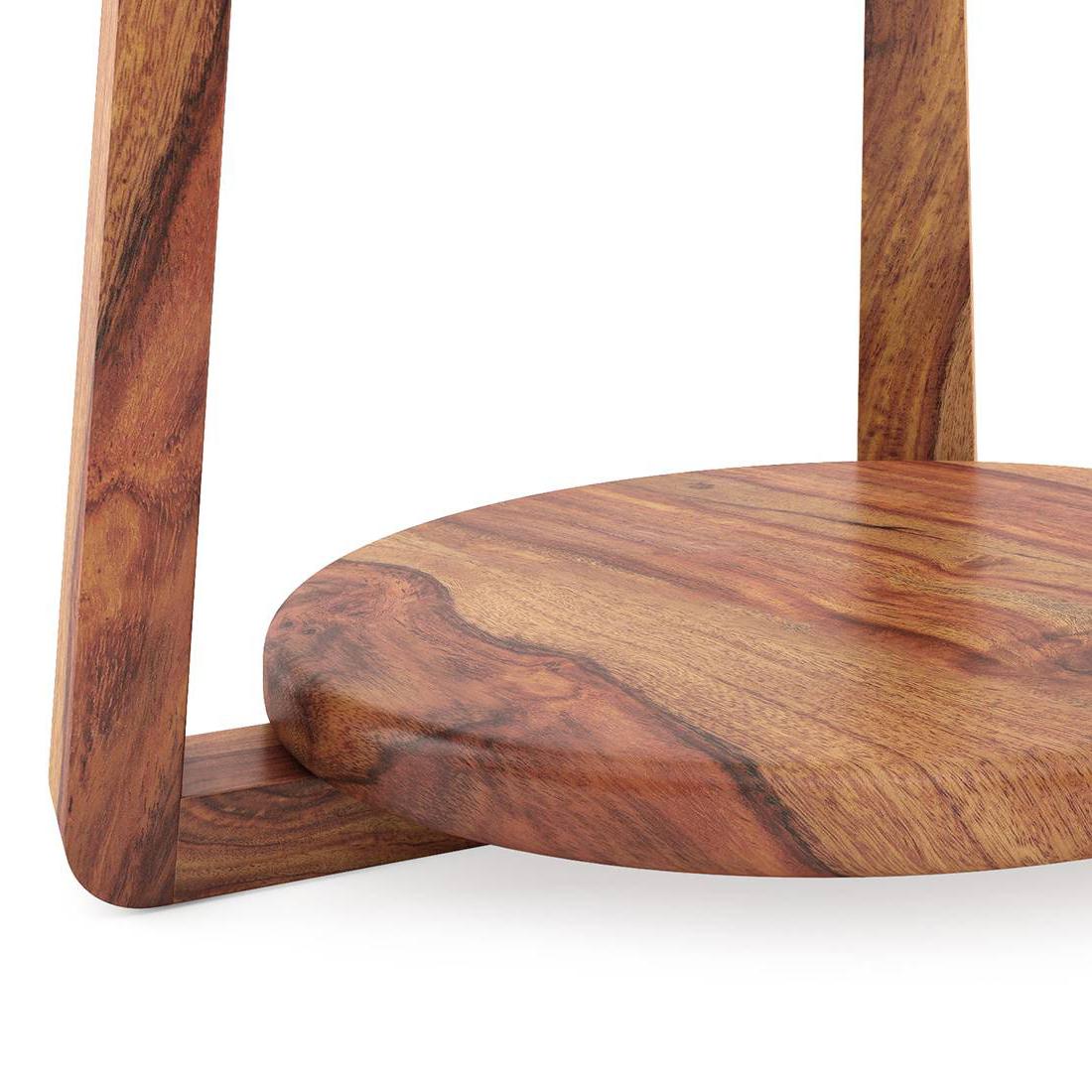 Jones Solid Wood Side Table in Teak Finish