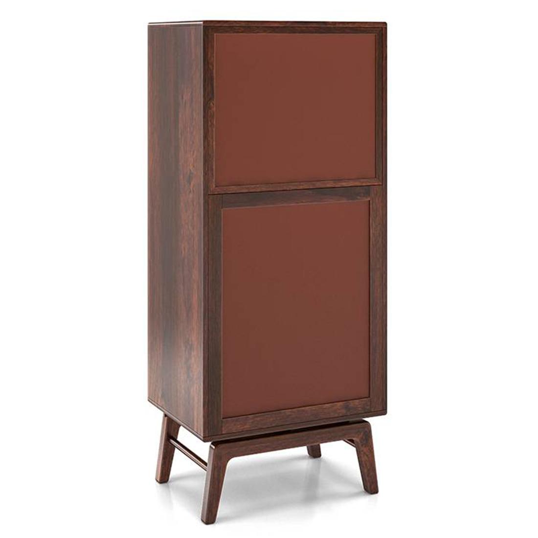 Boisdale Solid Wood Bar Cabinet in Walnut Finish