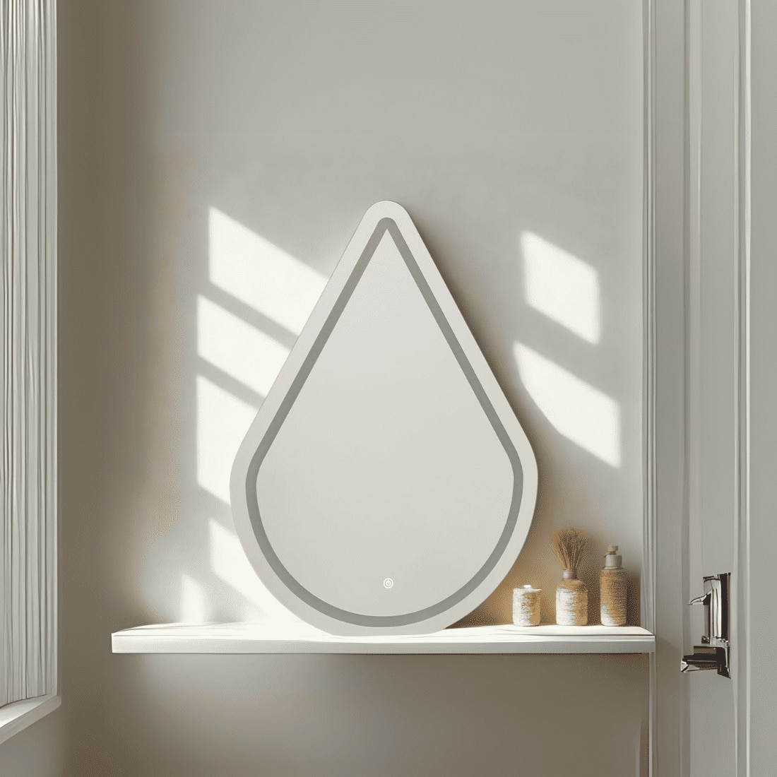 LED Water Drop Mirror Light - Modern and Stylish Illuminated  Mirror