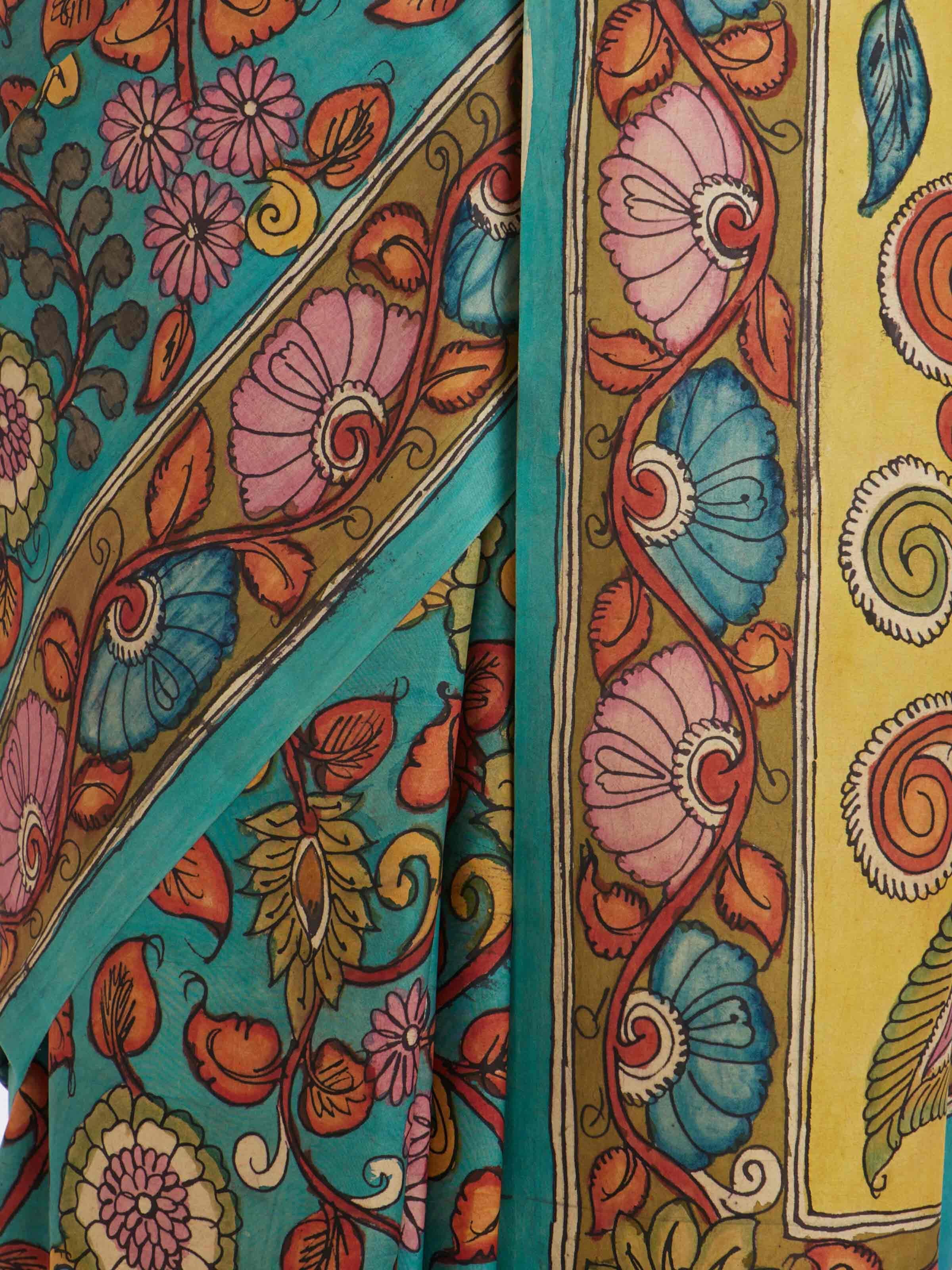Kalamkari Mulberry Silk Saree