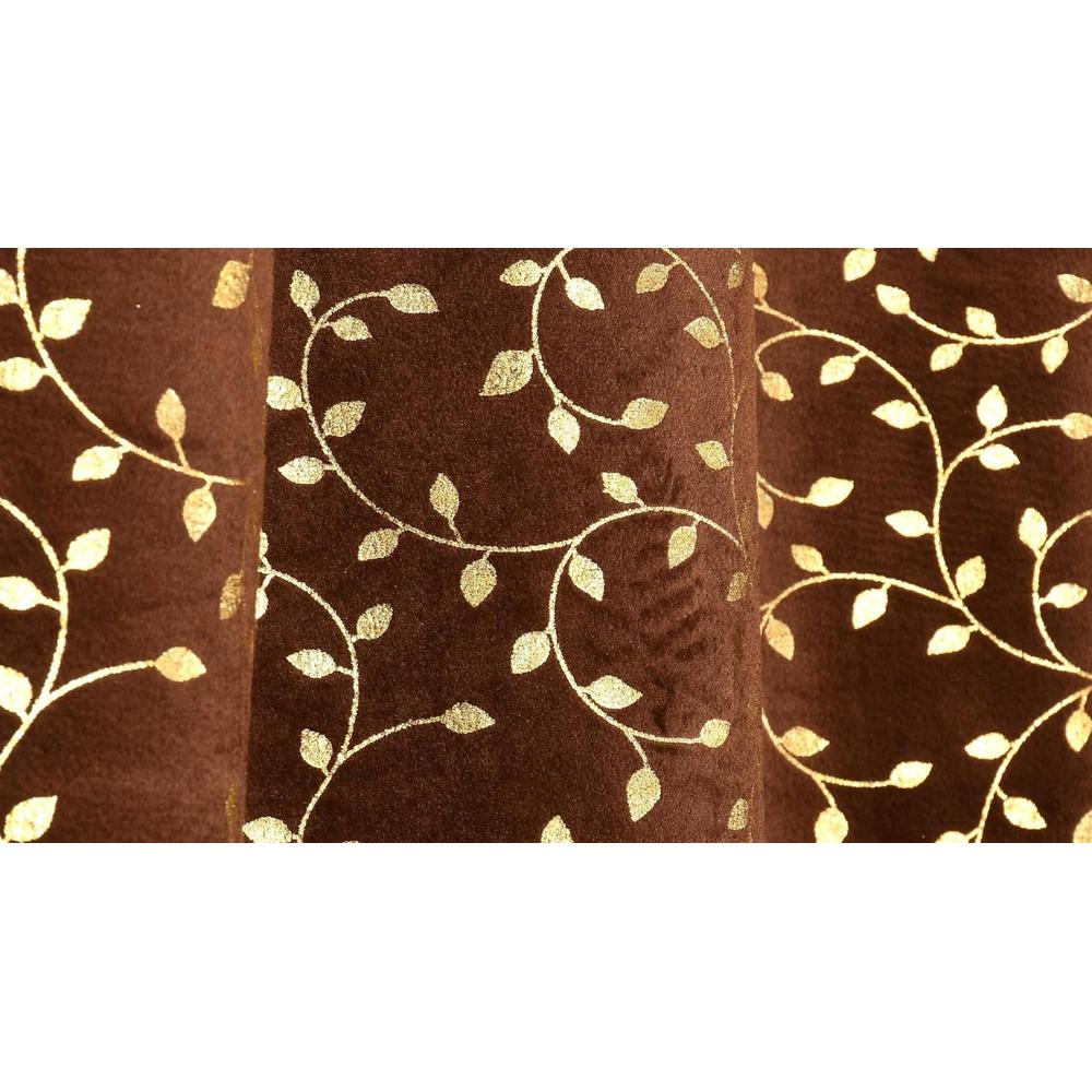Velvet Golden Foil Pack of 2 Pieces Blackout Window Curtain