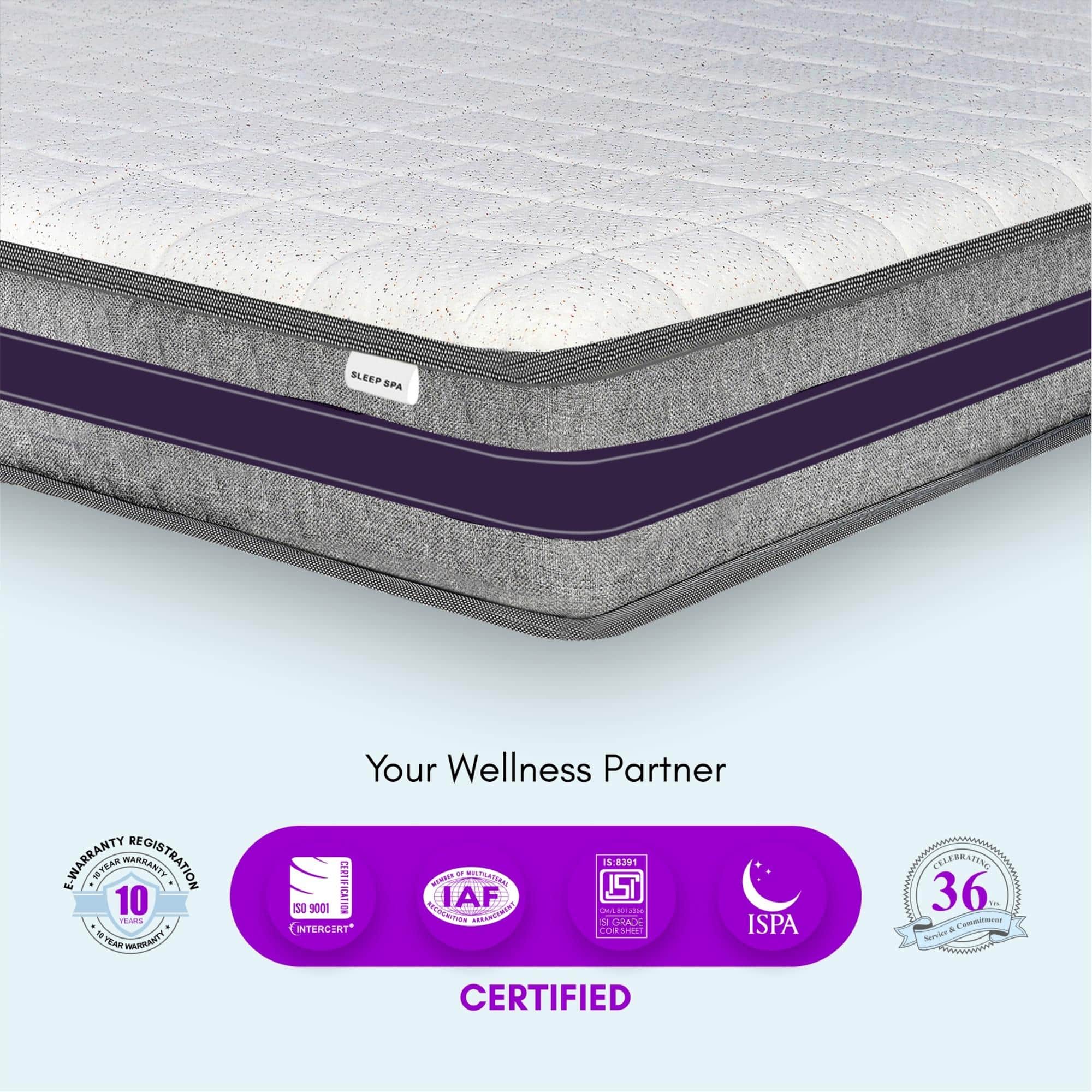 Relaxgrid with High Density  Mattress (75 x 36 in, 6 Inches)
