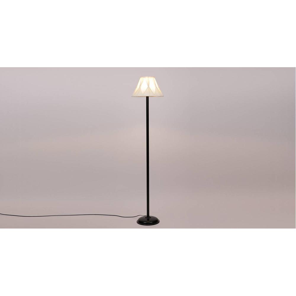 Gil Black Cotton Shade Floor Lamp