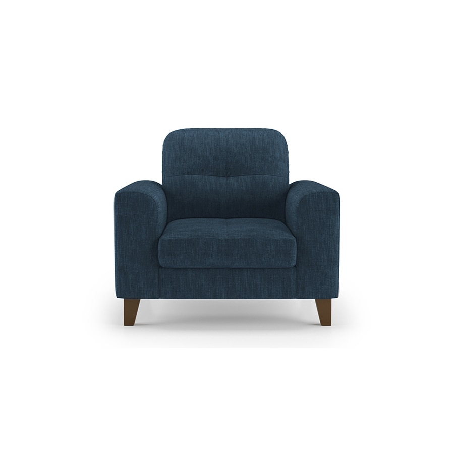 Verona Premium 1 Seater Fabric Sofa in Indigo Blue Colour - Urban Ladder