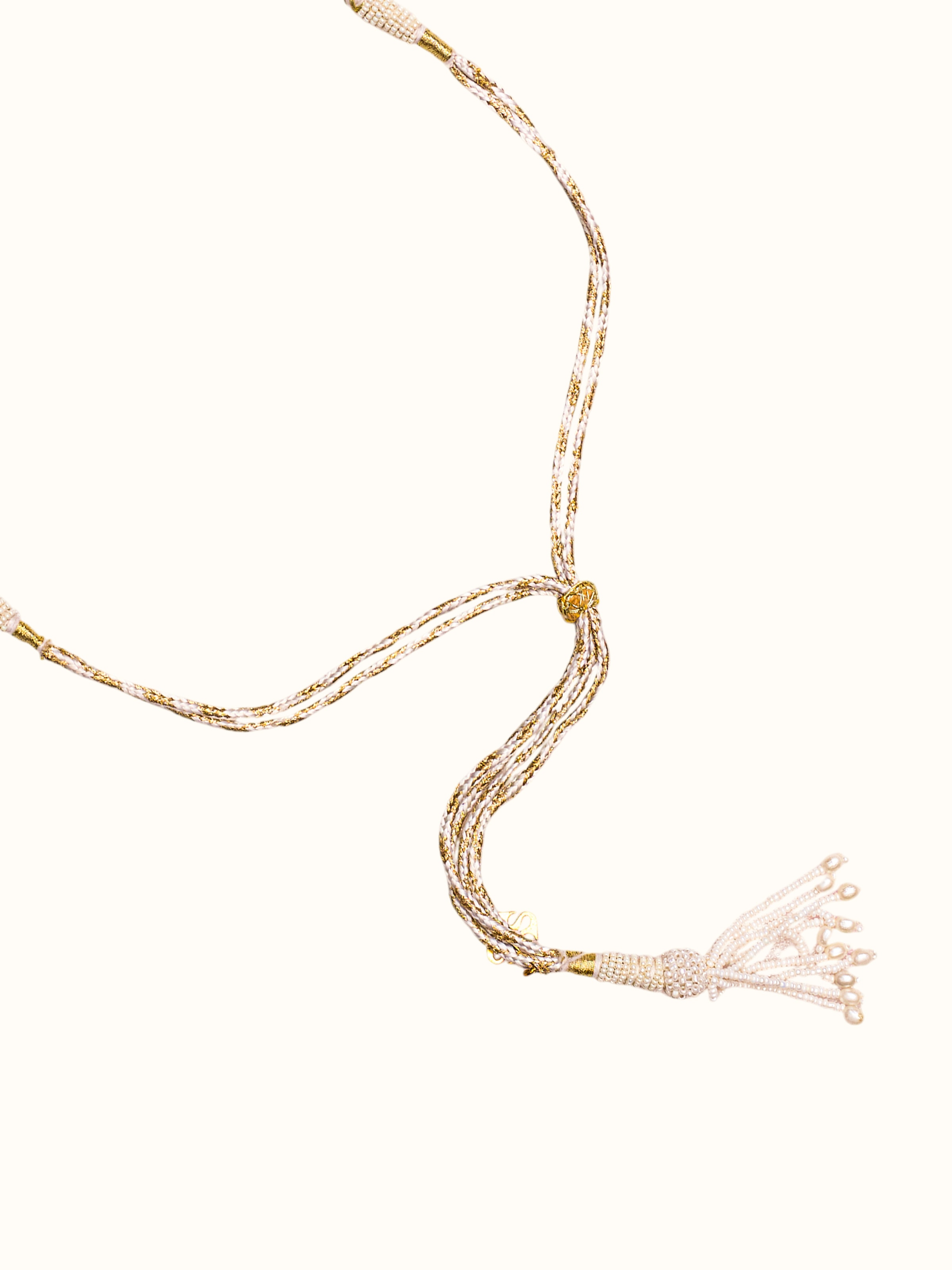 Detail shot of Silver Smithing Long Necklace