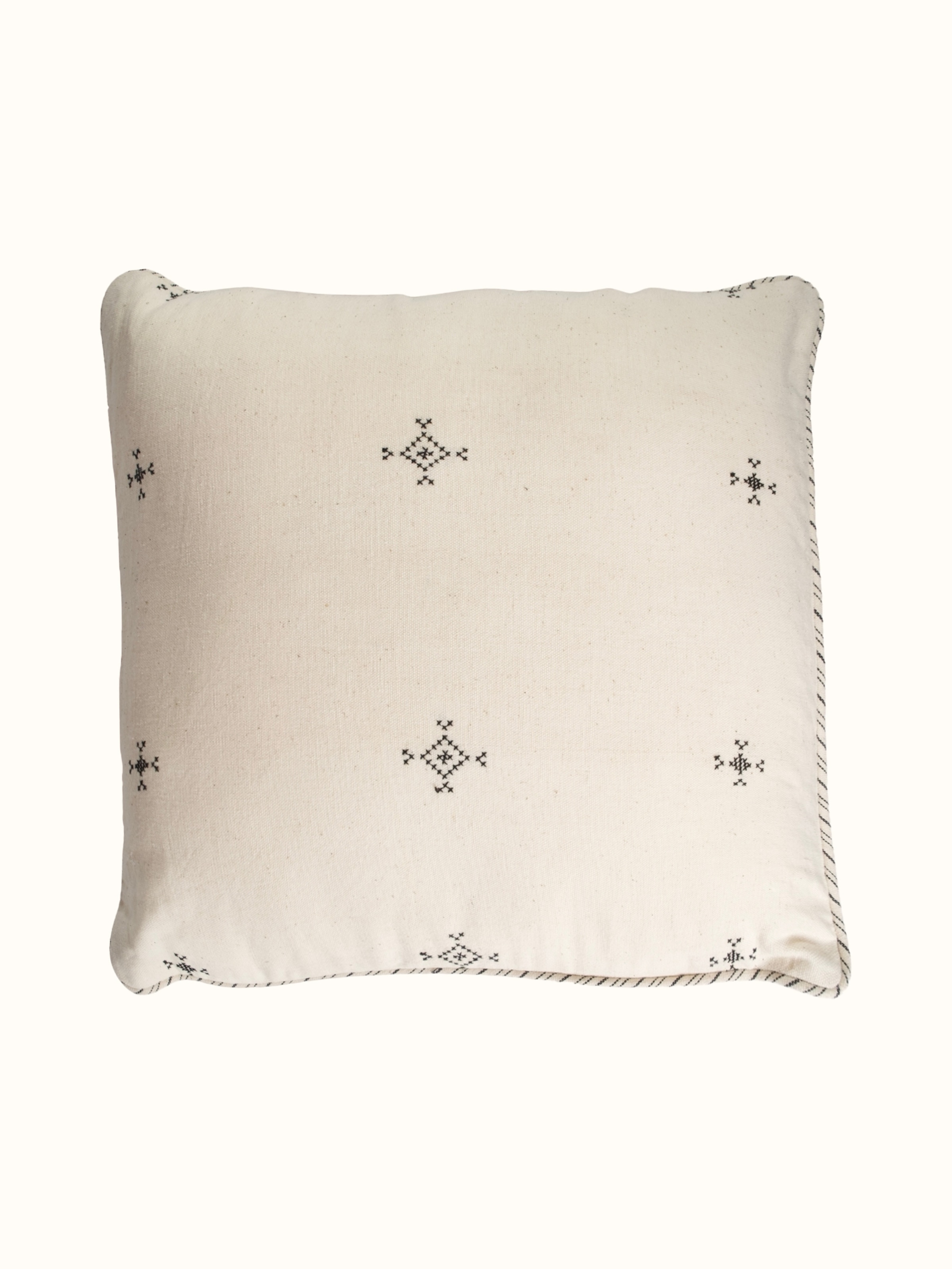 Folk Geo Hand Embroidered Buti Cushion Cover