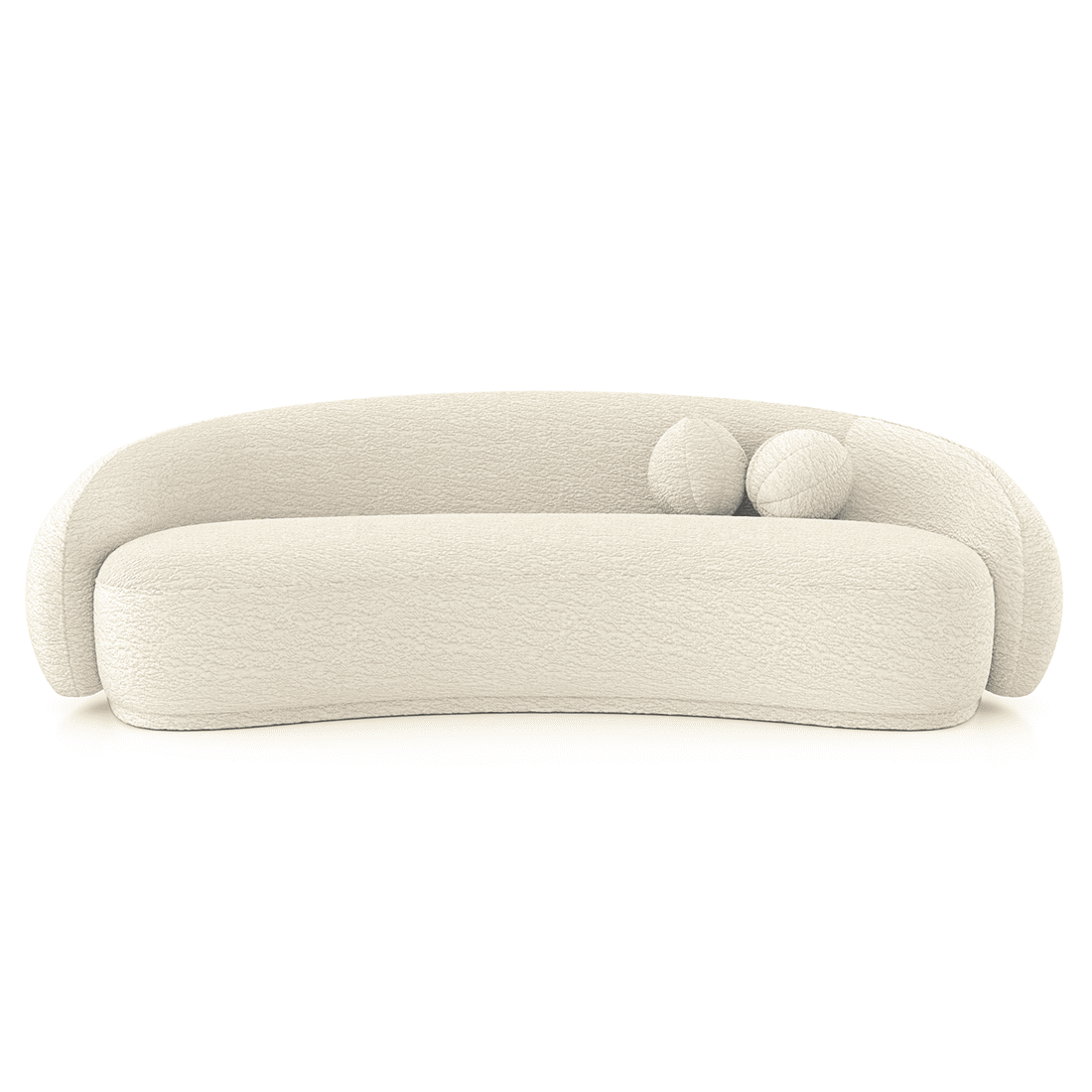 Mia 3 Seater Fabric Sofa In Angora White