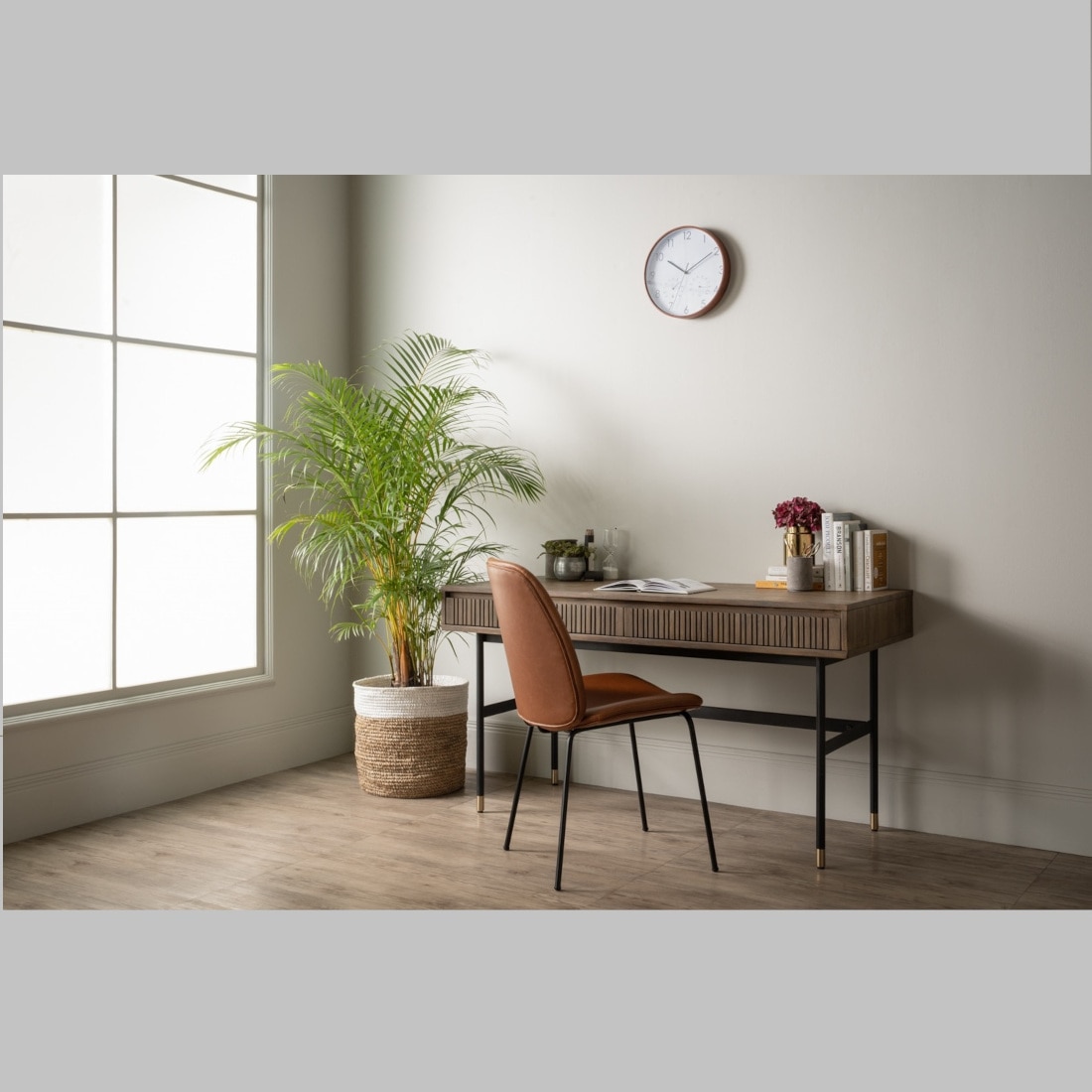 Scandinavian Hamilton Writing Desk Walnut Finish - Nestnordic