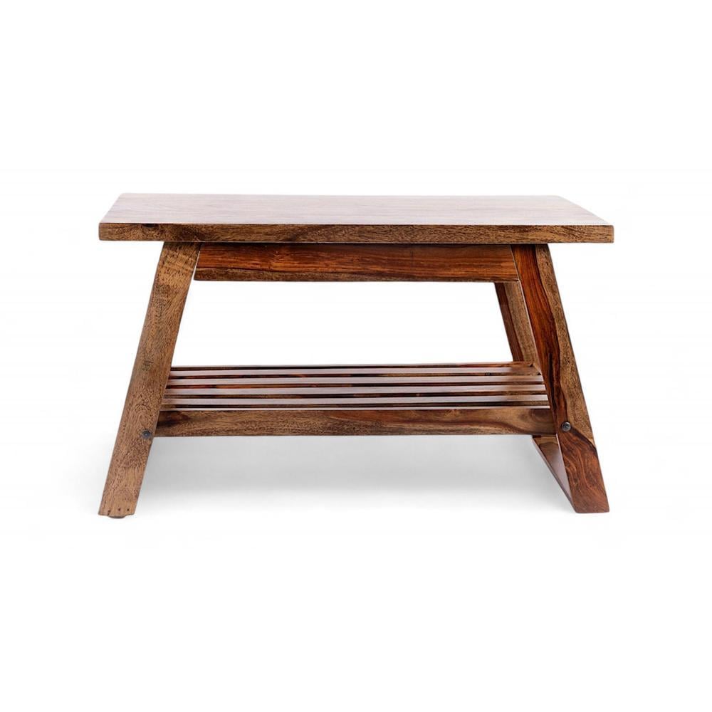 Alison Sheesham Wood Coffee Table In Teak Finish