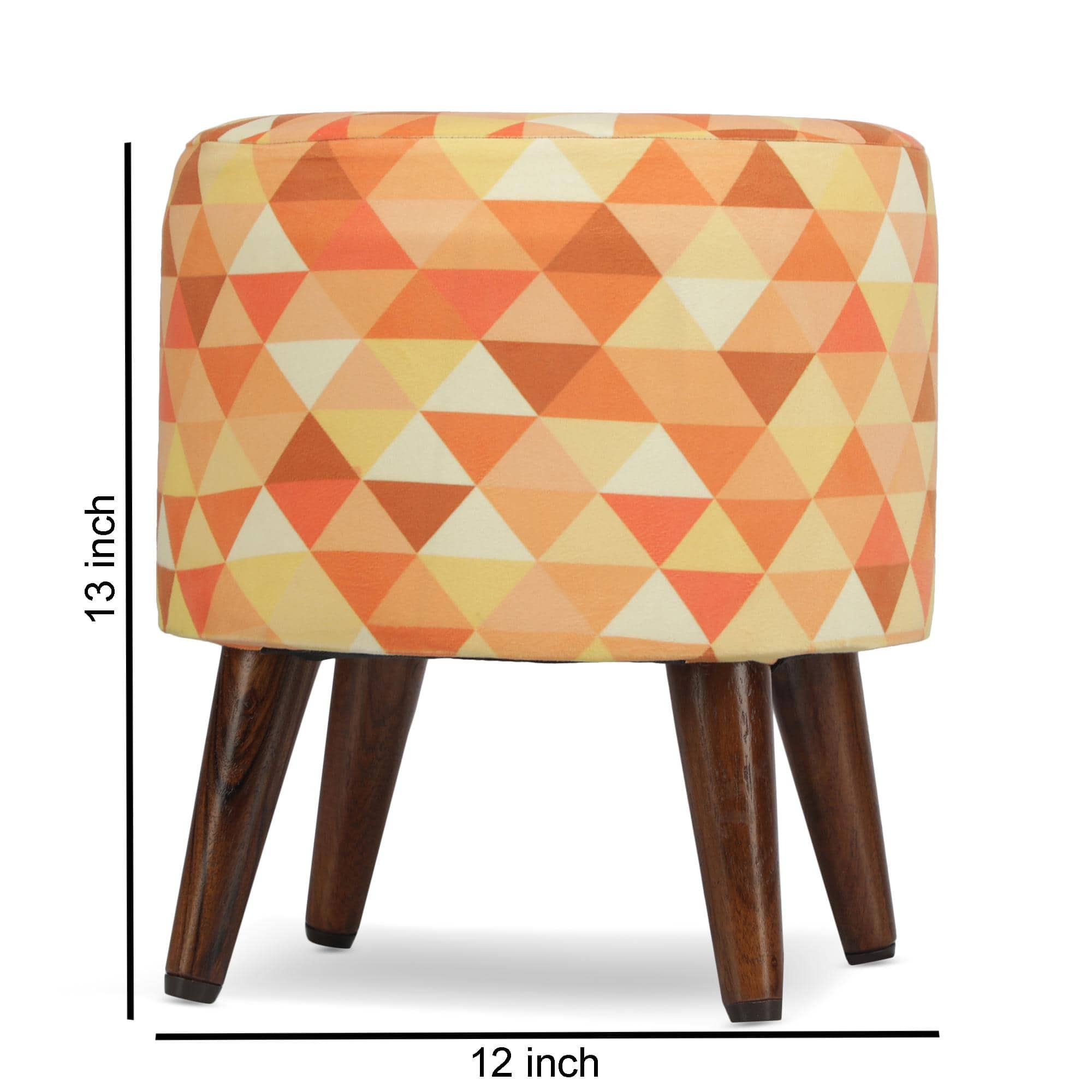 Avalon Solid Wood  Ottomon in  Yellow Colour