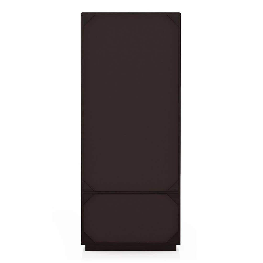 Zephyr Solid Wood 2 Door Wardrobe in Mahogany Finish