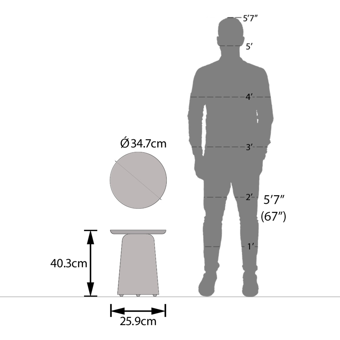 Rostrum Solid Wood Side Table