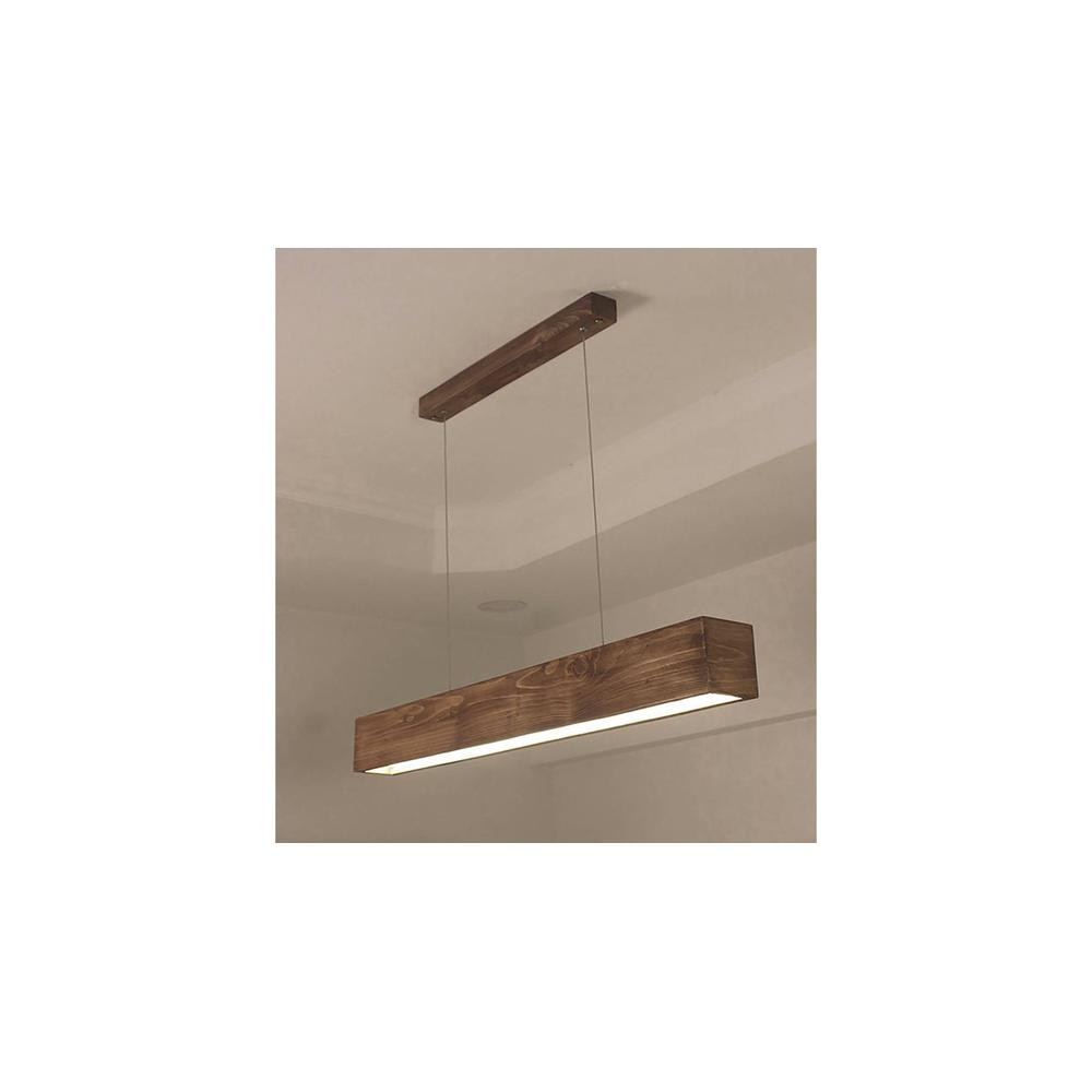 Clara 36 Brown Solid Wood Single Hanging Light