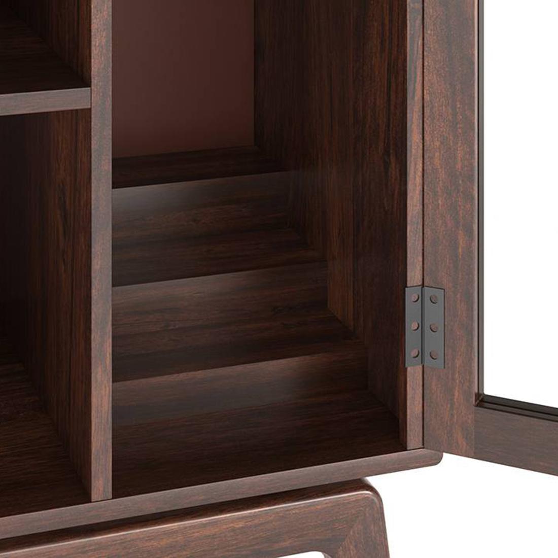 Boisdale Solid Wood Bar Cabinet in Walnut Finish