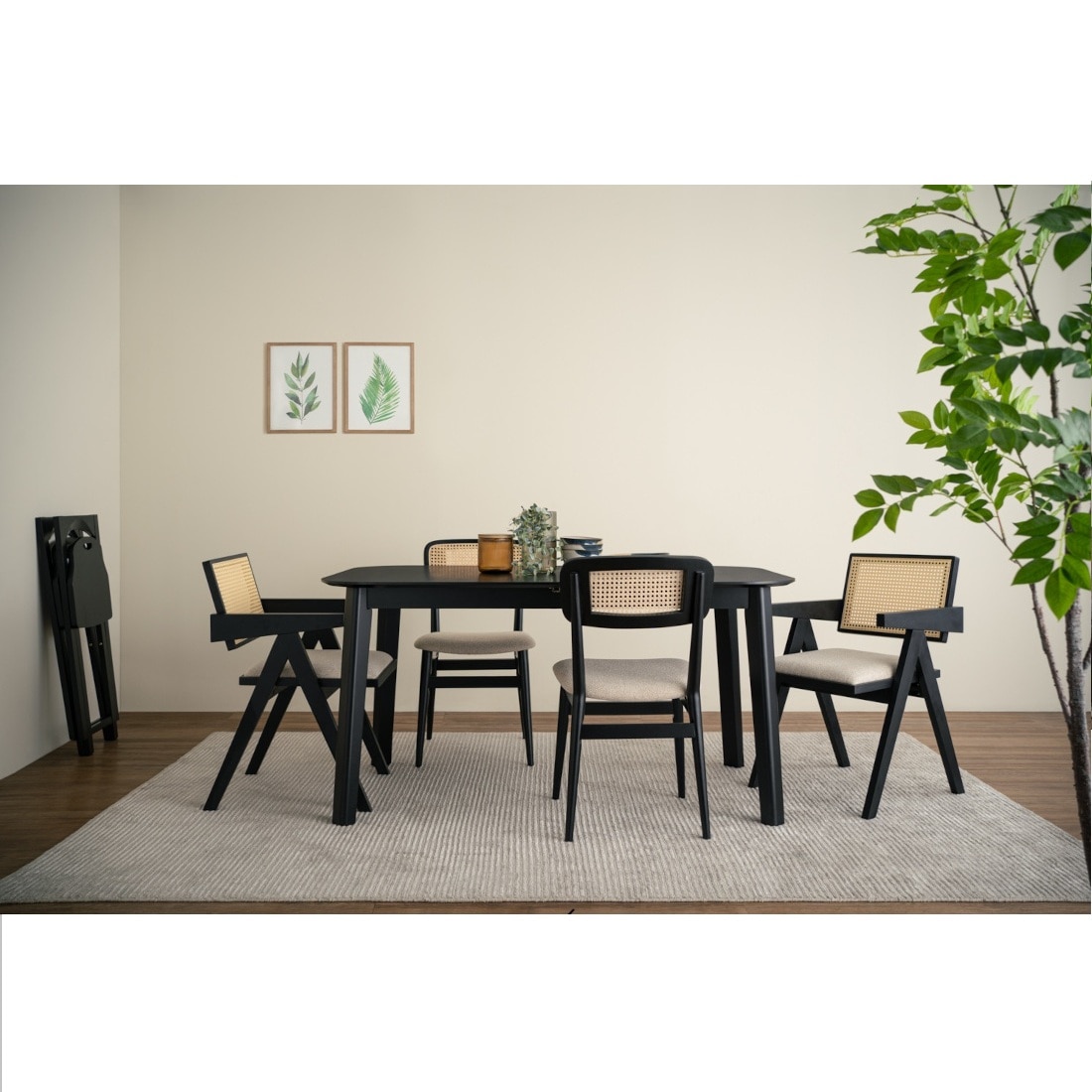 Scandinavian Kairi Dining Chair Black Matte Finish - Nestnordic
