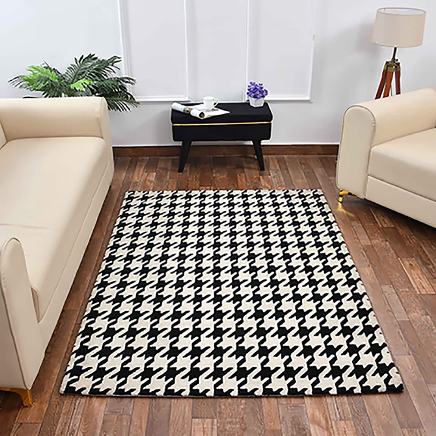 Multicolor Abstract Machine Made Polyester 4 X 6 Feet Carpet