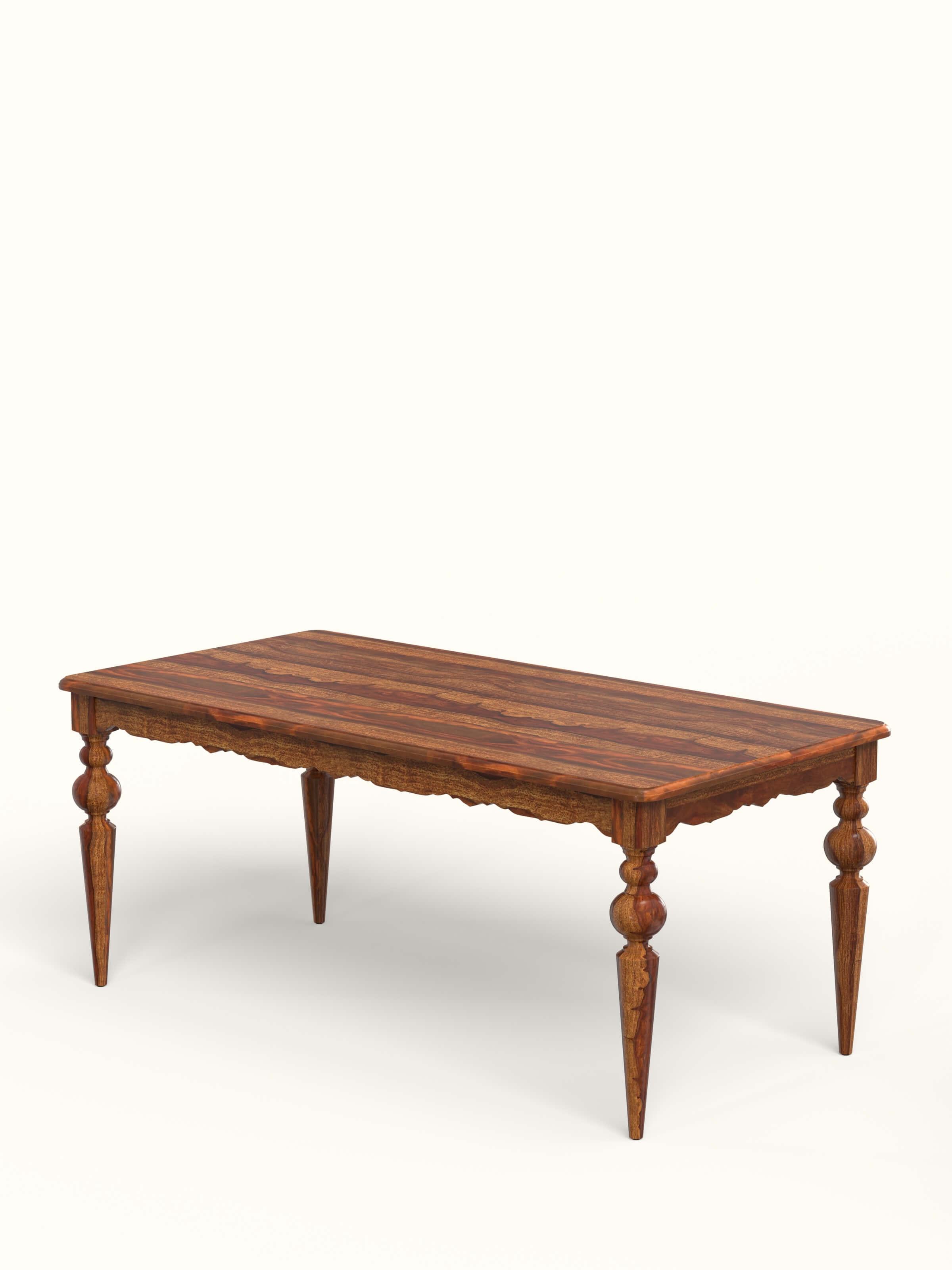 Natural Finish Sheesham Wood 6-seater Dining Table