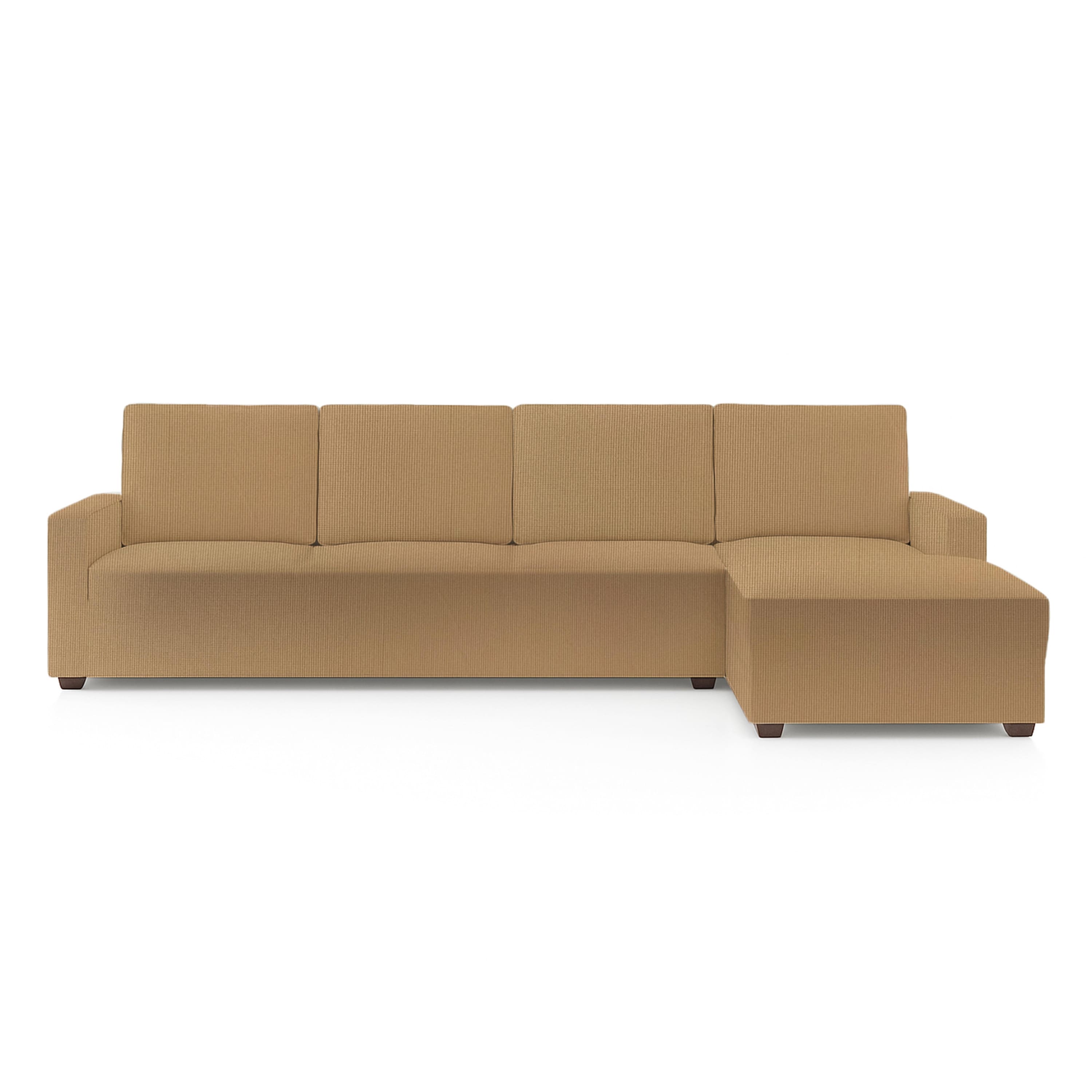 Right Aligned 3 Seater Right Aligned Chaise Golden  Sofa Cover