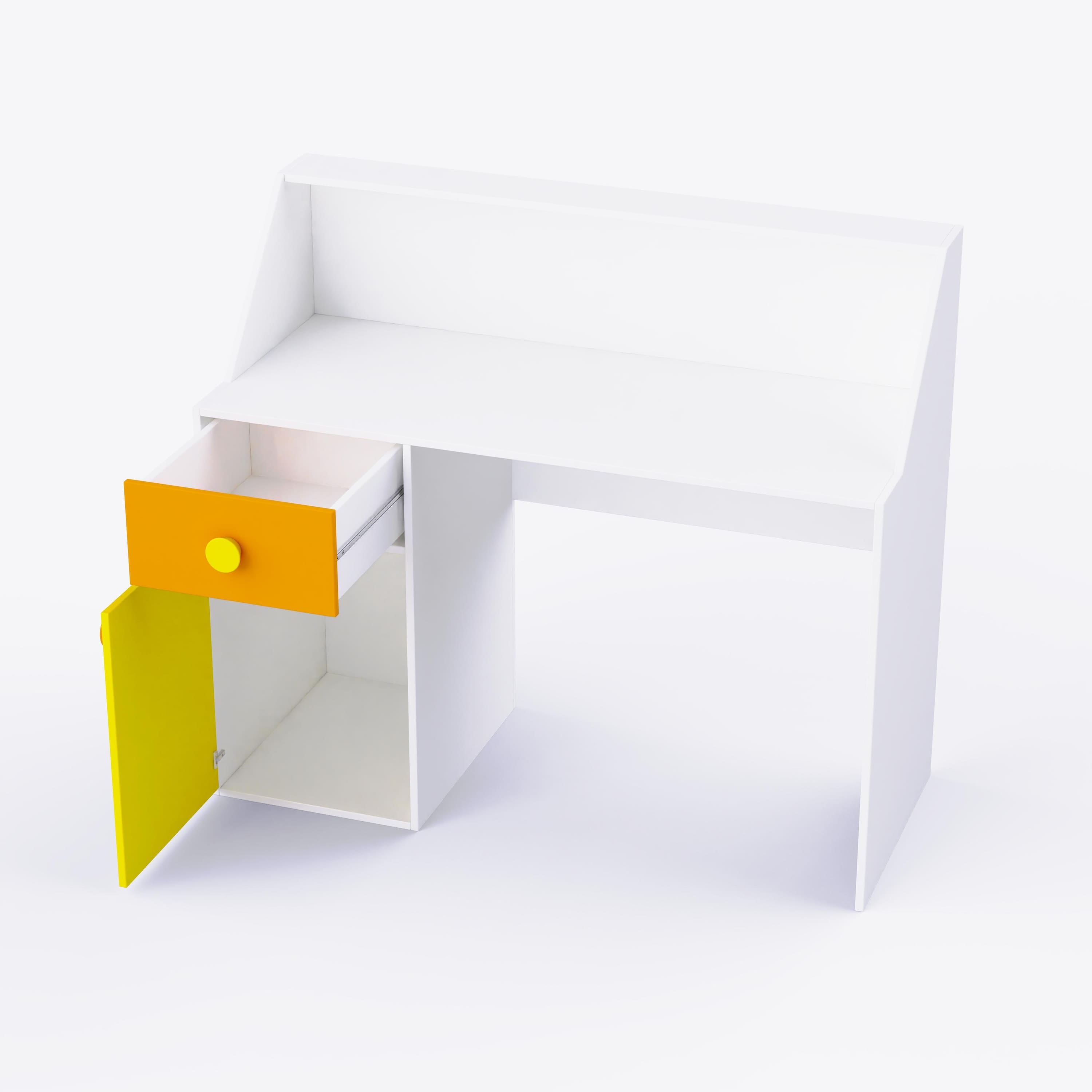 Elementary Study Table In White Colour
