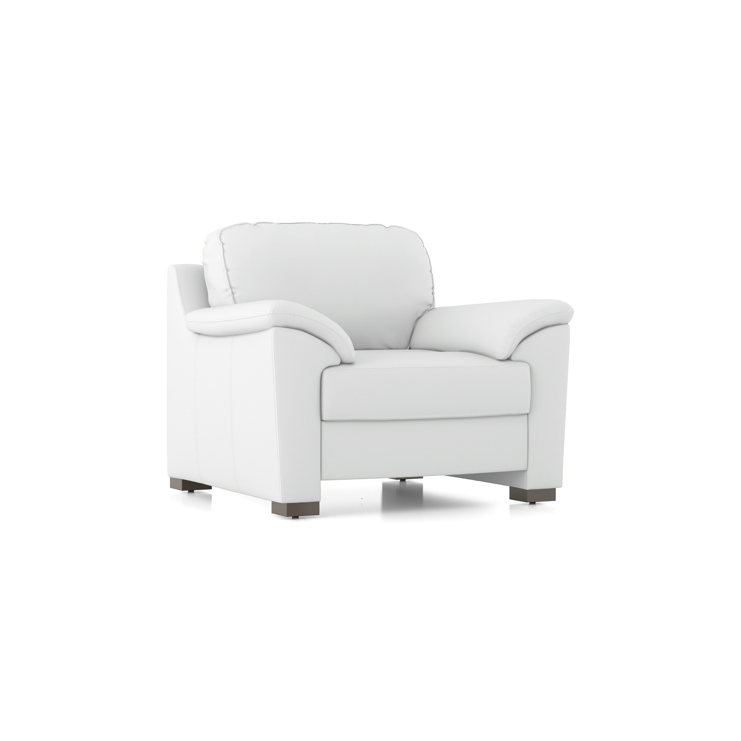 Farina 1 Seater Half Leather Sofa In Polaris