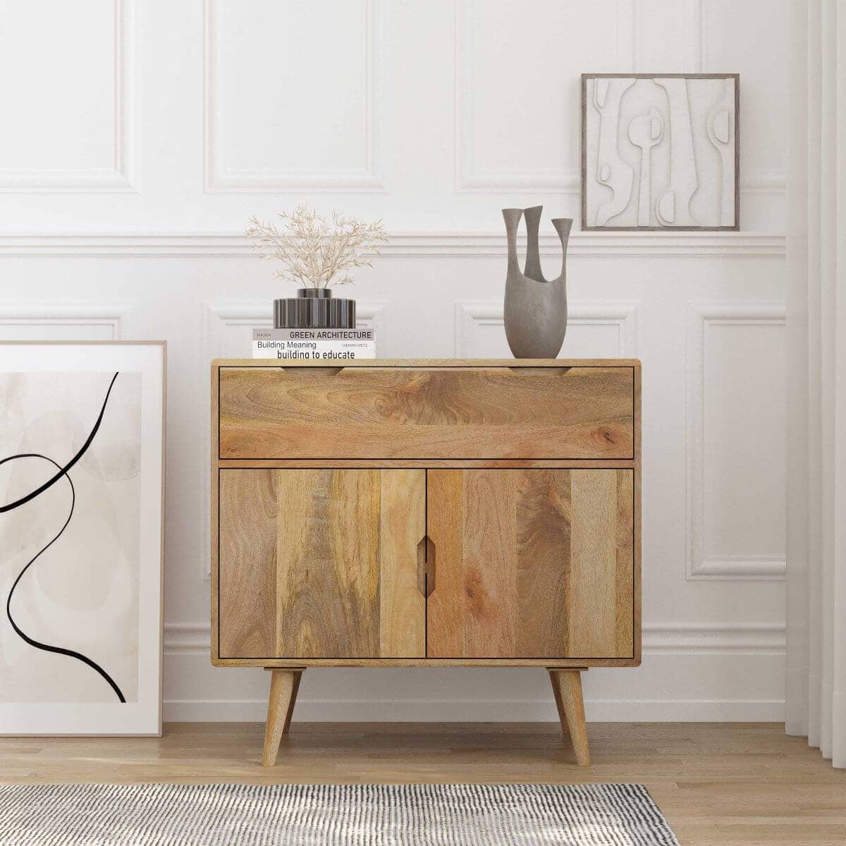 Atlantis Solid Wood Sideboard in Mango Natural - The Home Dekor