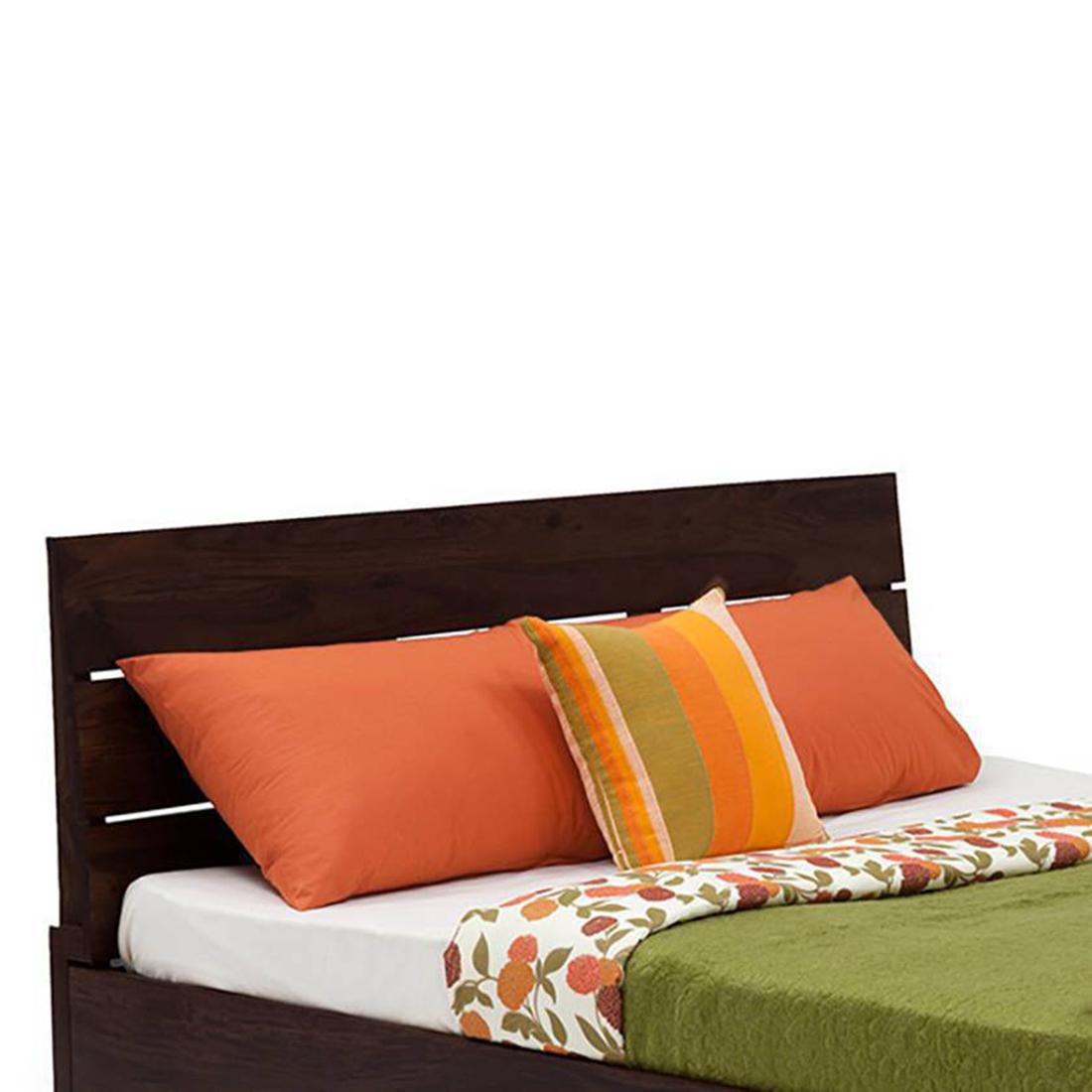 Ohio Solid Wood Queen Size Non Storage Bed In Mahogany Finish