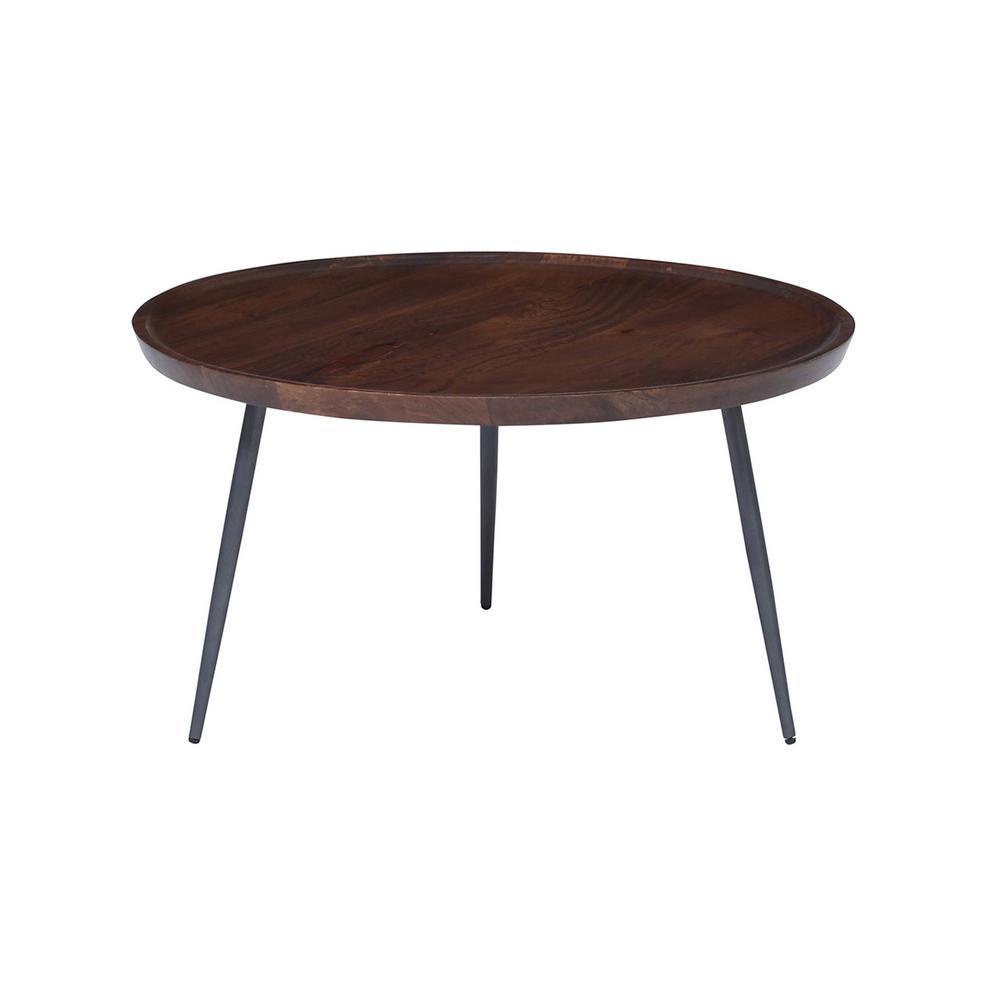 Kasia Solid Wood Coffee Table In Walnut Finish