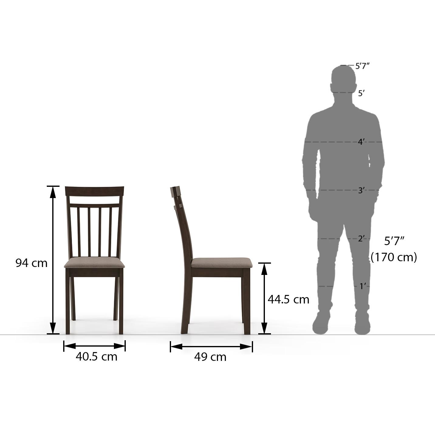 Ava 4 Seater Dining Table Set in Umber Walnut Finish