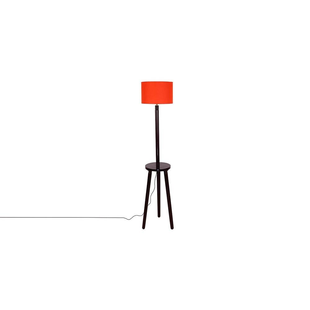 Fiona Orange Cotton Shade Floor Lamp