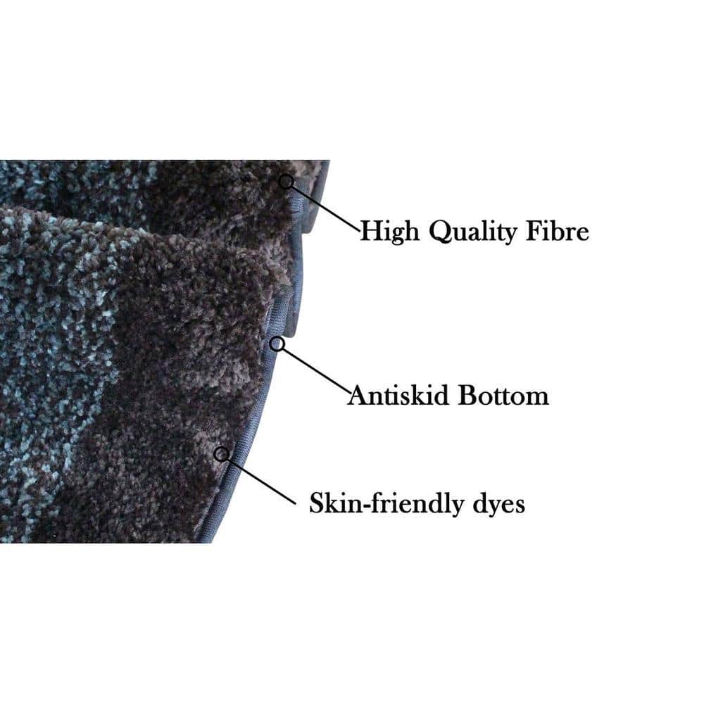 Elle Green Solid Natural Fiber 24x16 inches Anti-Skid Bath Mat