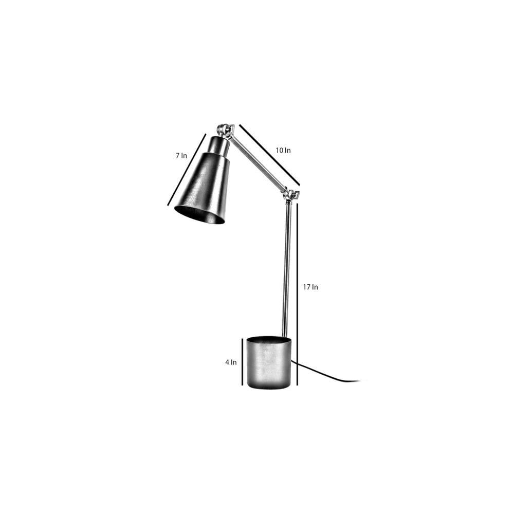 Designer Black and Gold Study Lamp With Metal Base