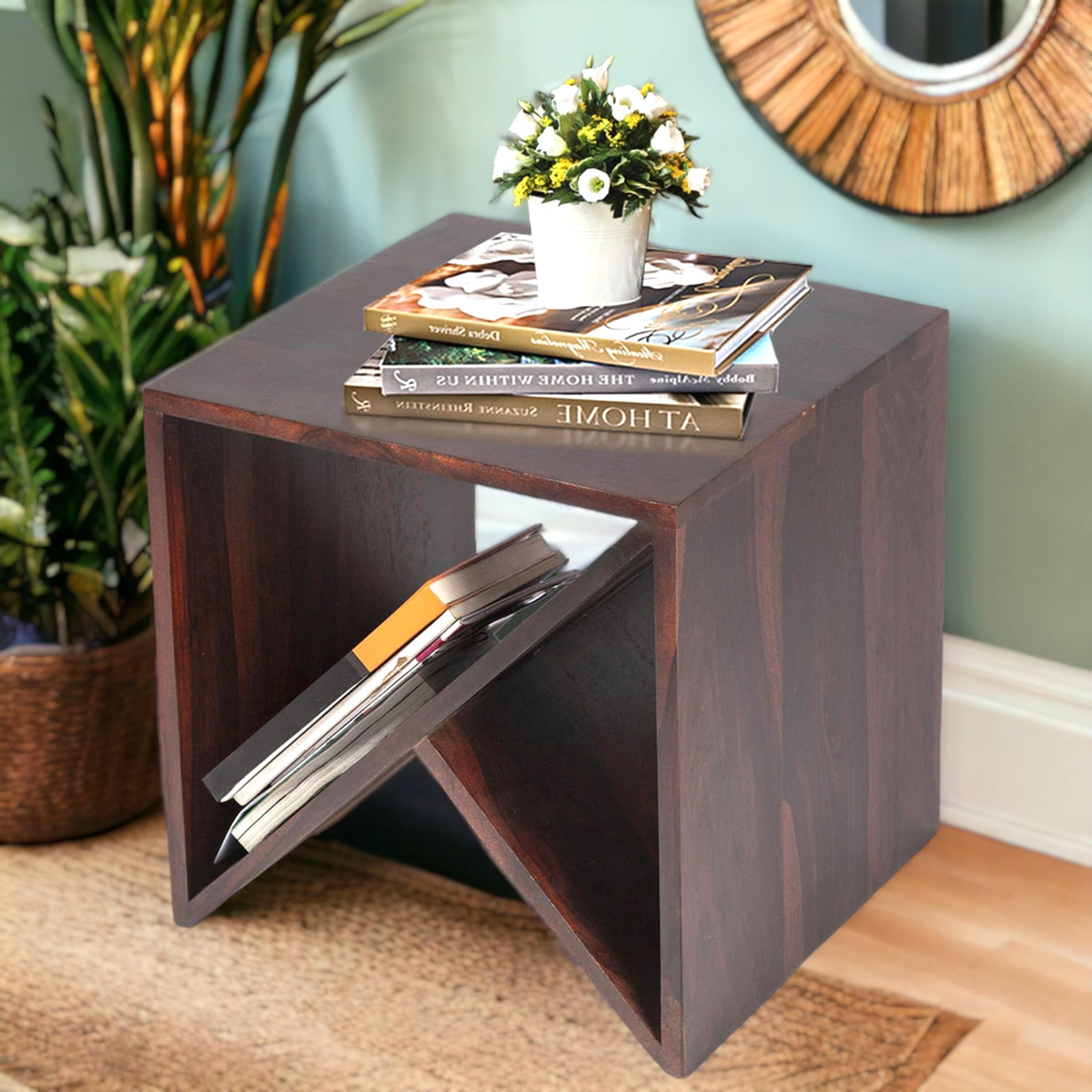 Noah Side Table - Walnut Finish