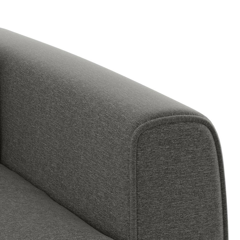 Luna 3 Seater Fabric Sofa (Slate Grey)