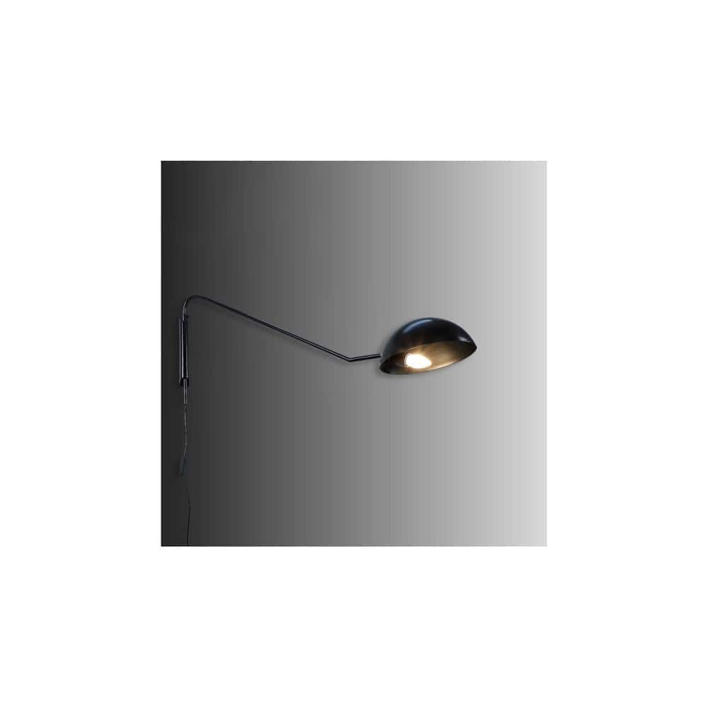 Swiveling Black Metal Wall Light